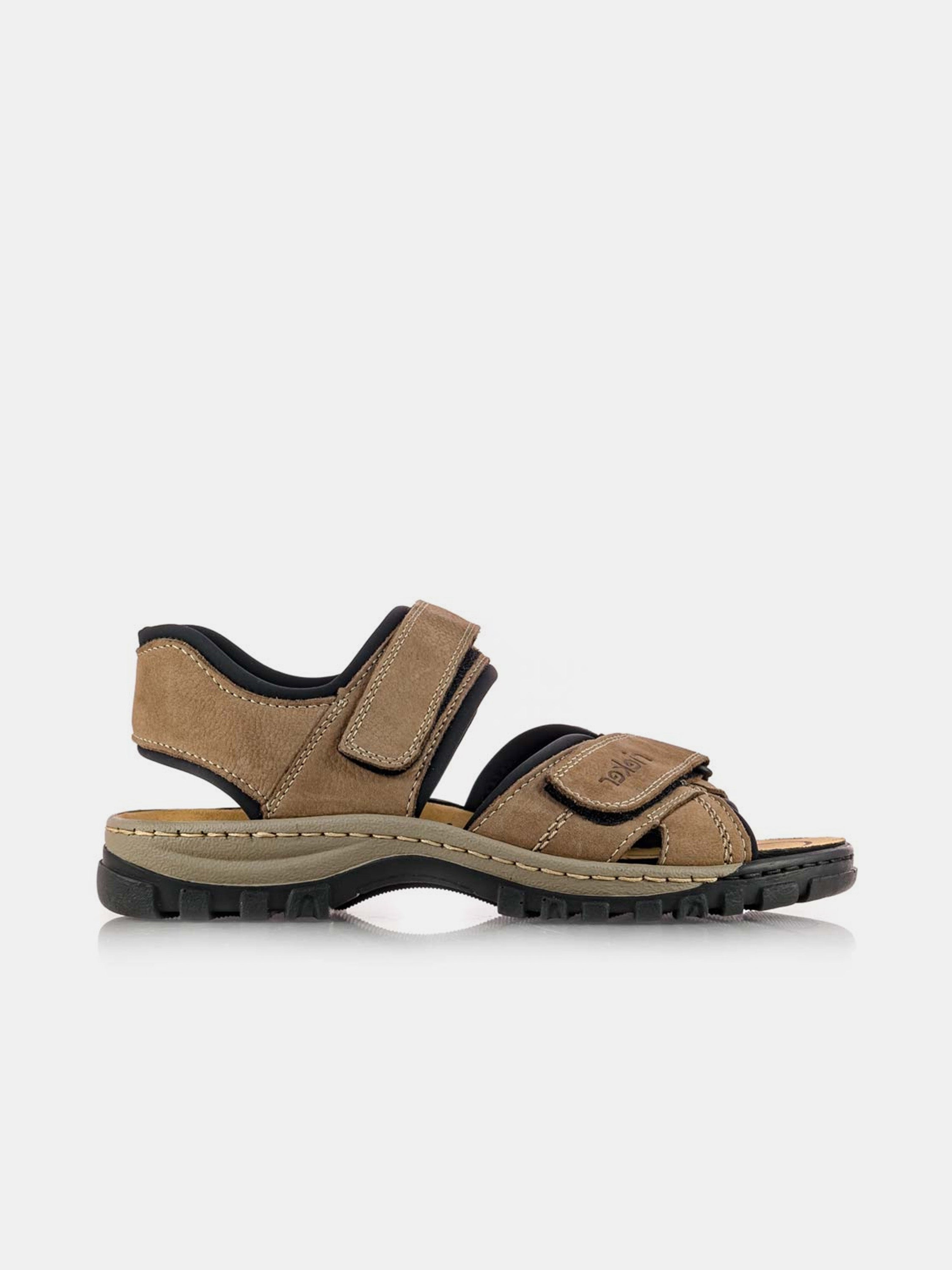 Rieker 25051 Men's Hook And Loop Sandals #color_Beige