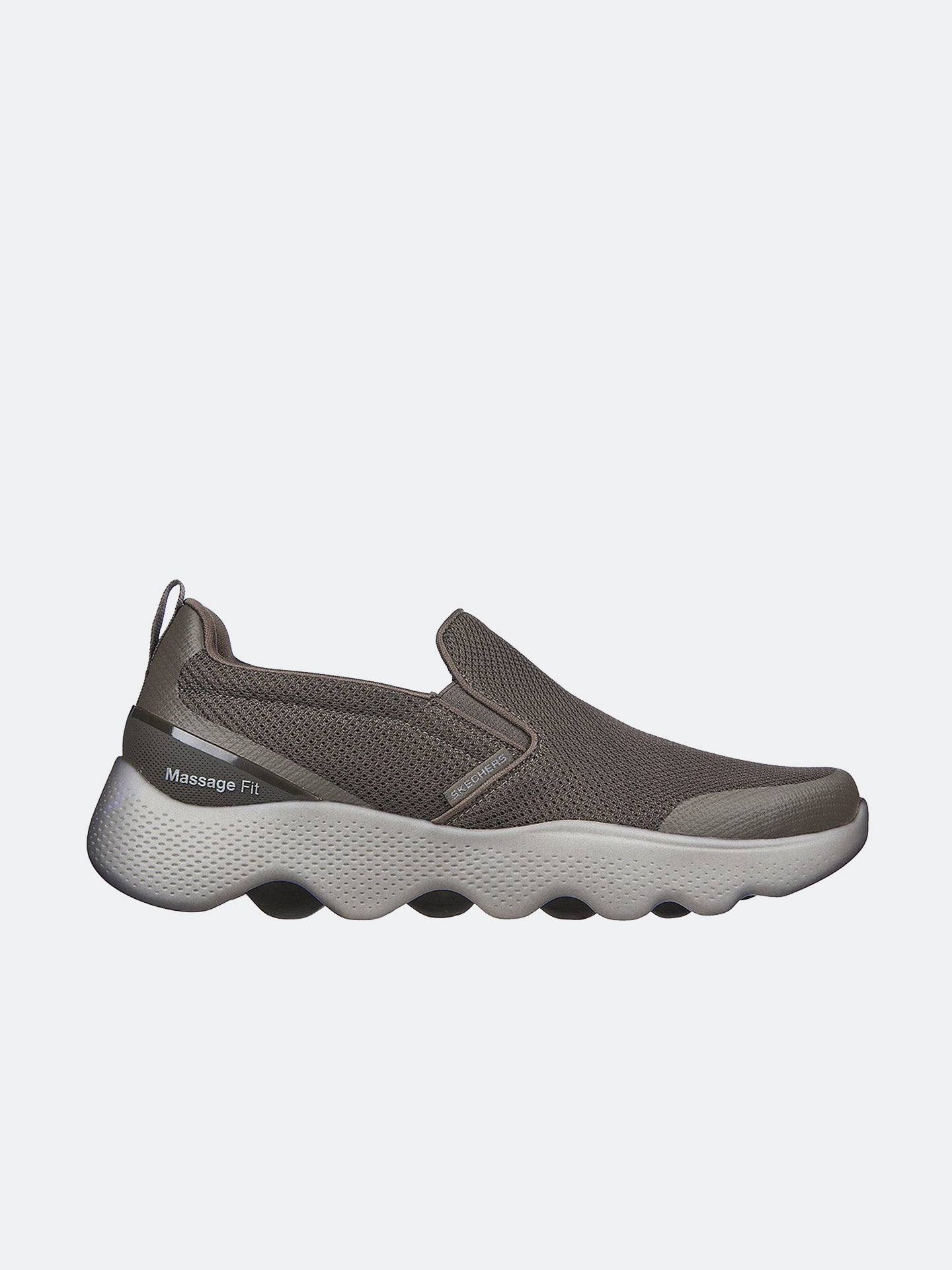 Skechers Men's Go Walk Massage Fit - Ripple Shoes #color_Taupe