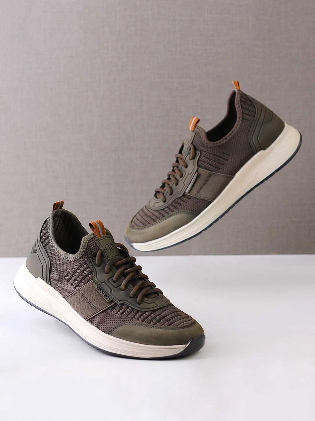Democrata Men's Journey Extra Soft Denim Shoes #color_Gray