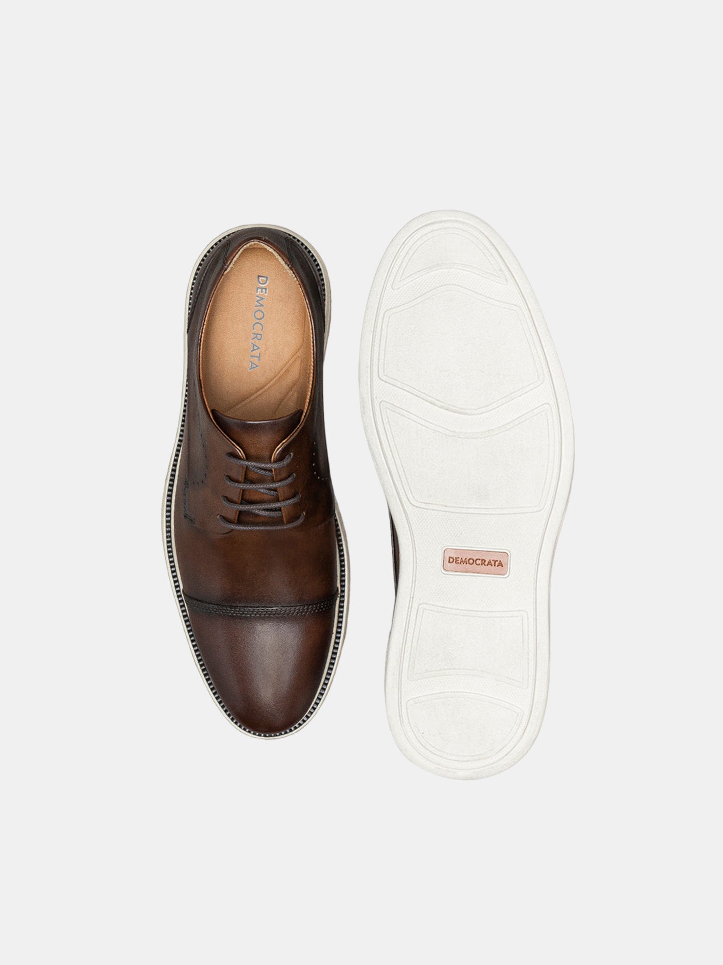 Democrata Men's Metropolitan Bay Leather Shoes #color_Brown