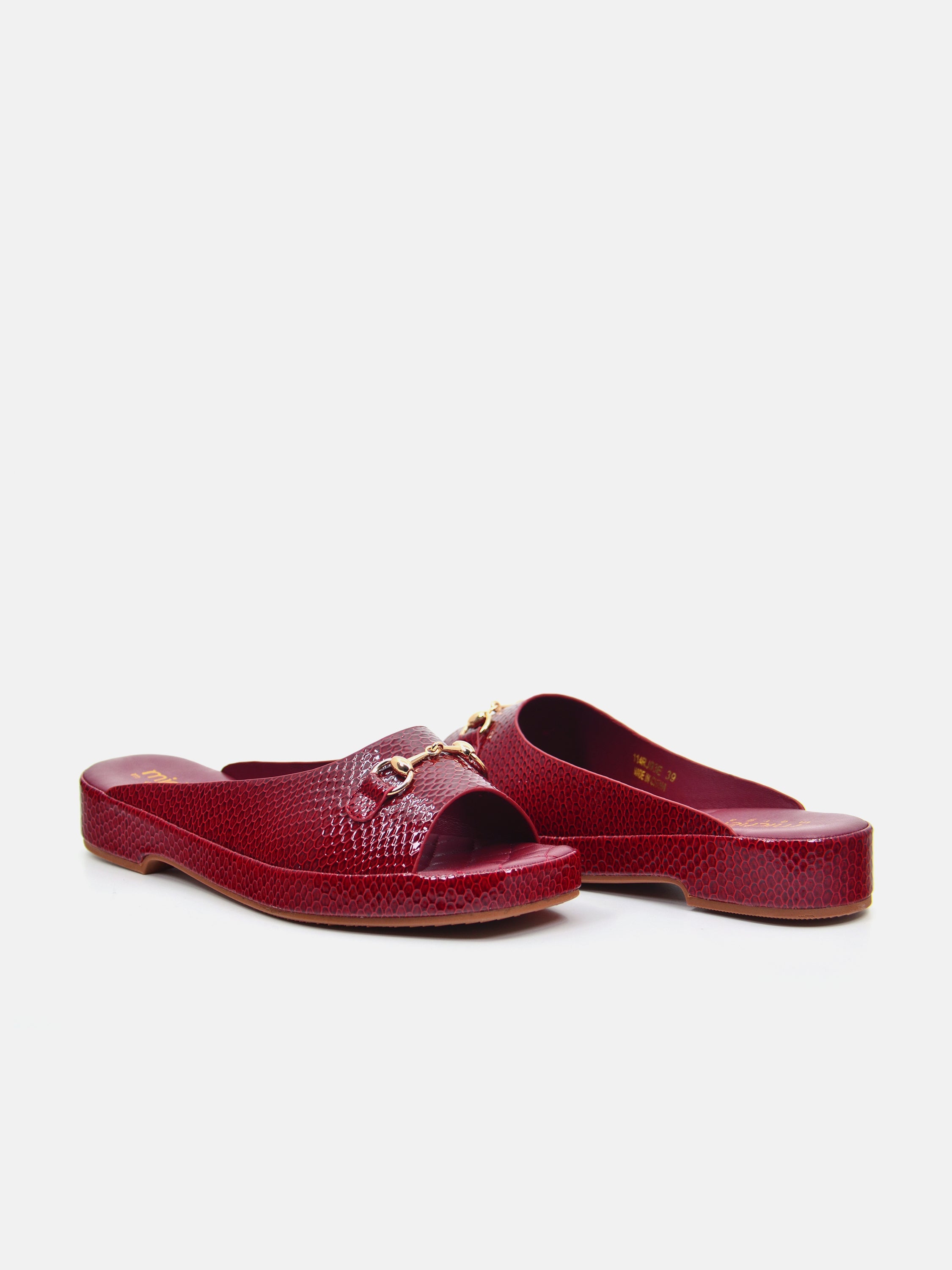 Michelle Morgan 114RJ93E Women's Flat Sandals #color_Red