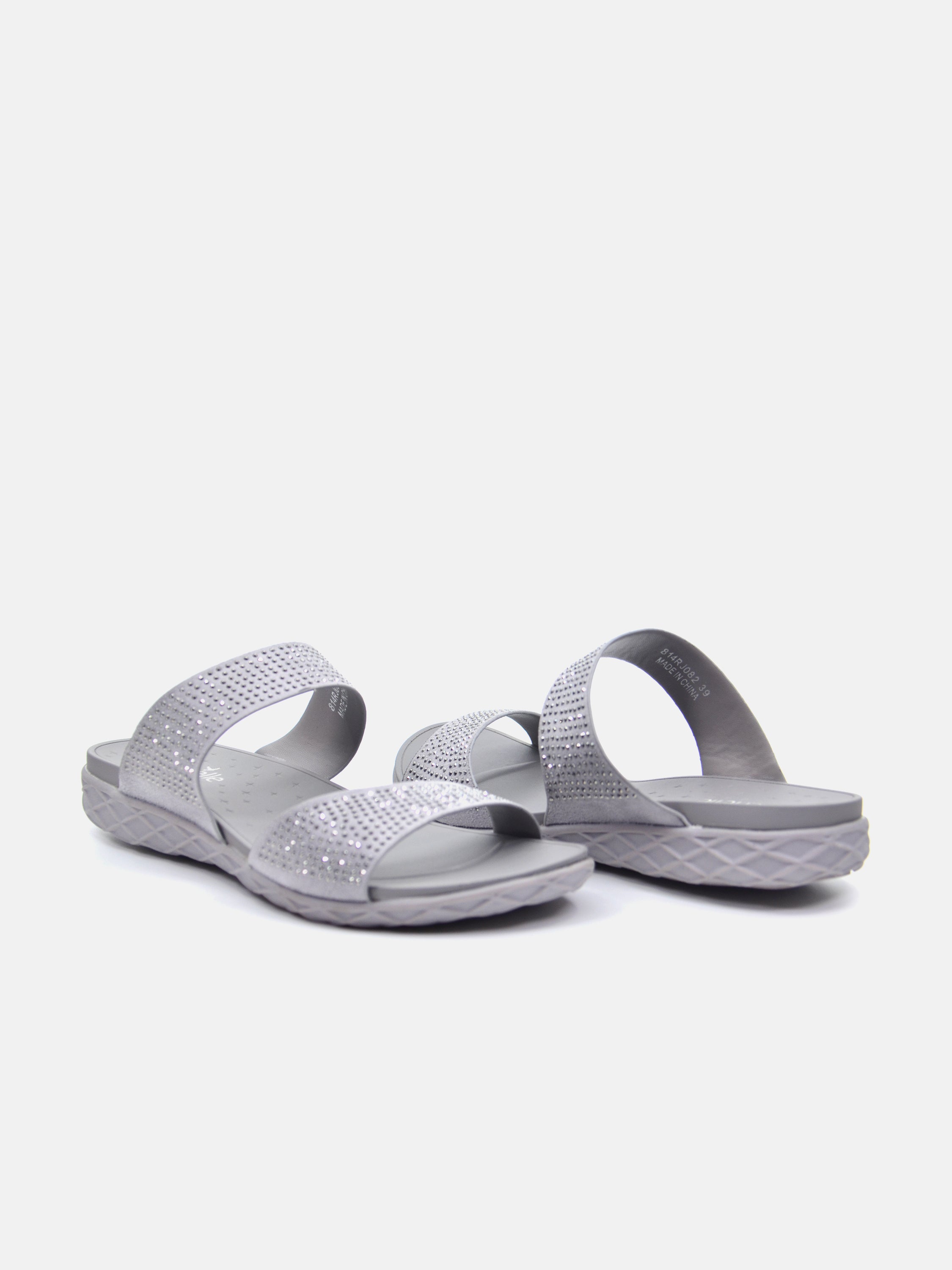 Michelle Morgan 814RJ082 Women's Flat Sandals #color_Silver