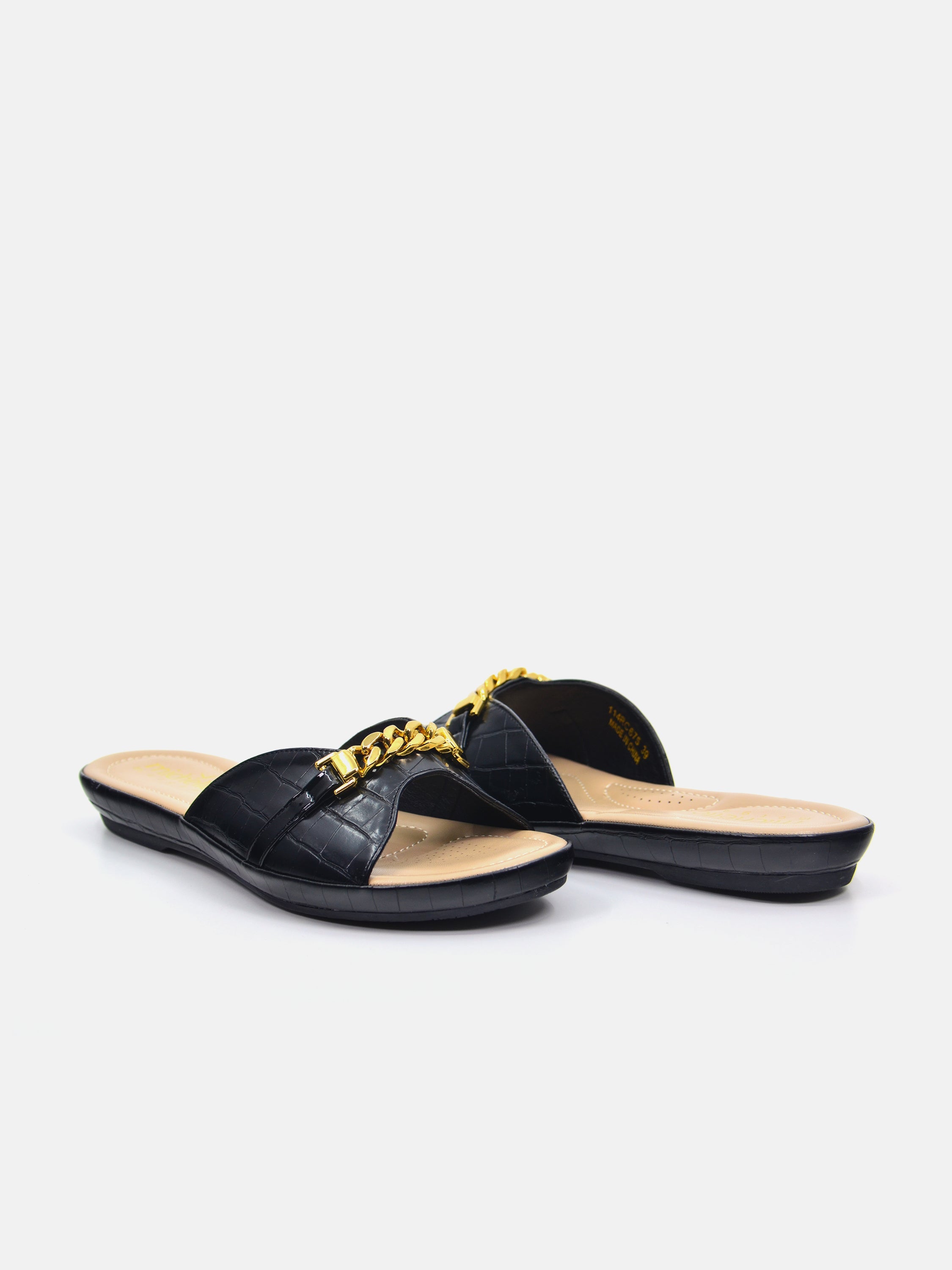 Michelle Morgan 114RC675 Women's Flat Sandals #color_Black