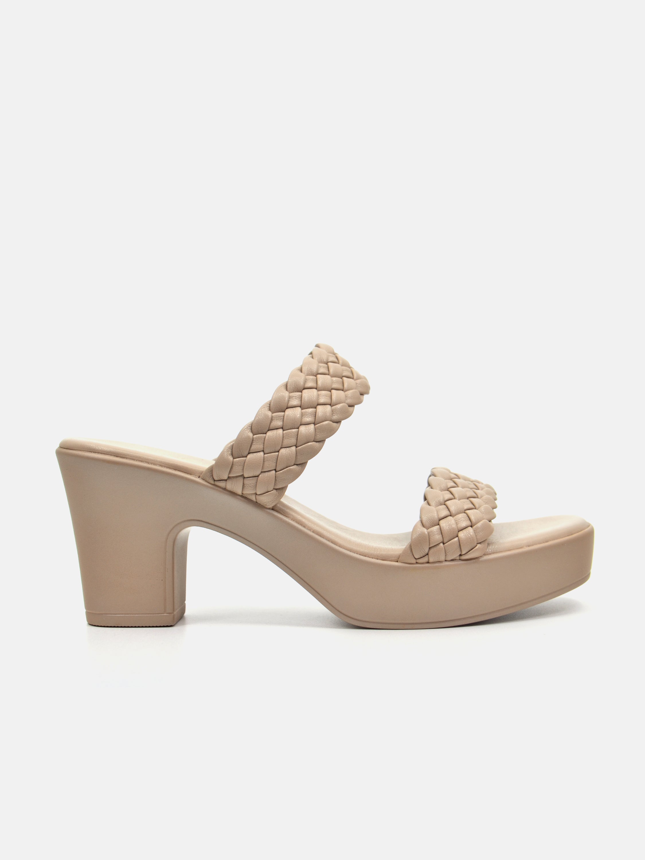 Michelle Morgan 114RJ85E Women's Braided Strap Sandals #color_Beige