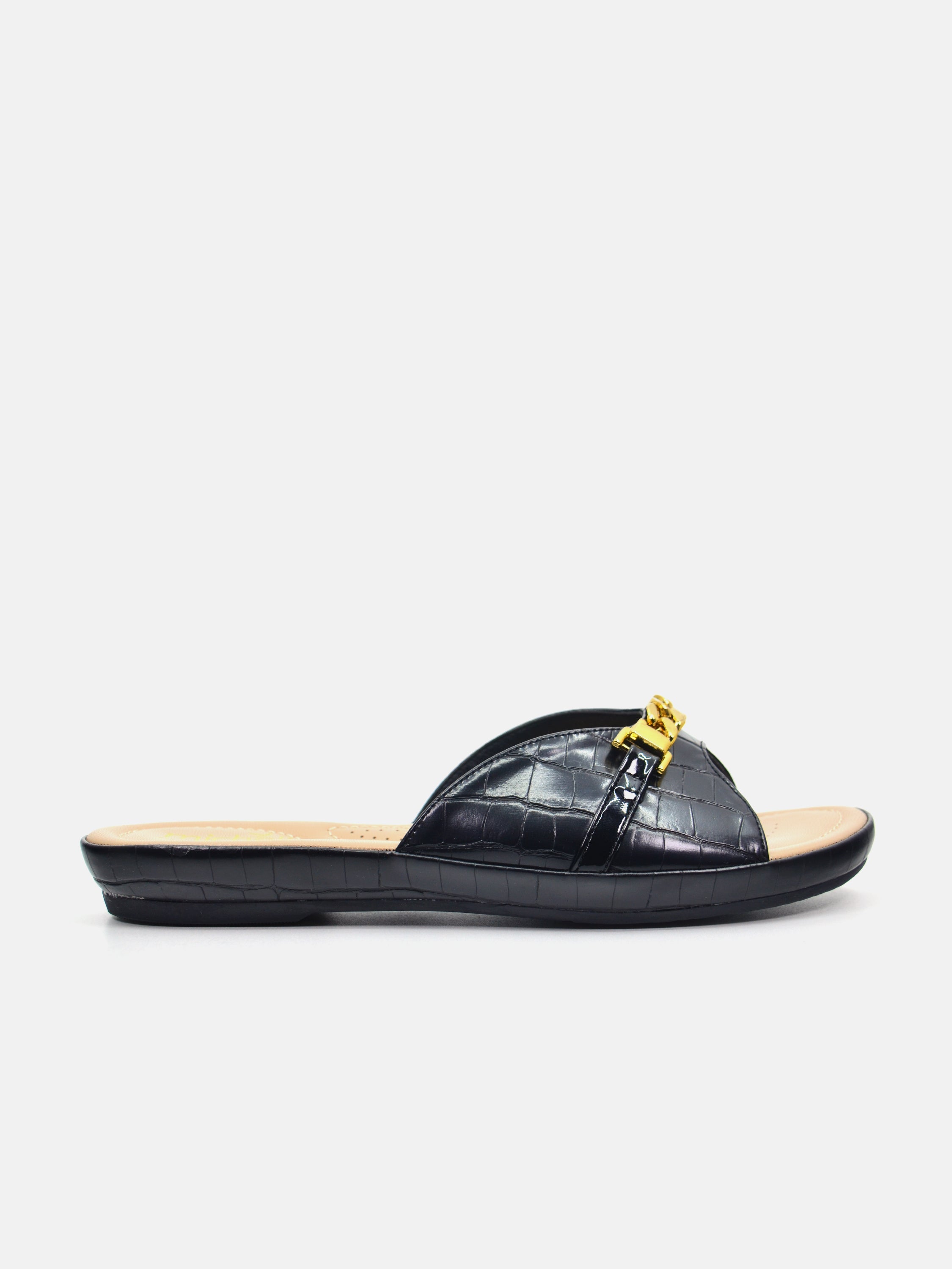 Michelle Morgan 114RC675 Women's Flat Sandals #color_Black