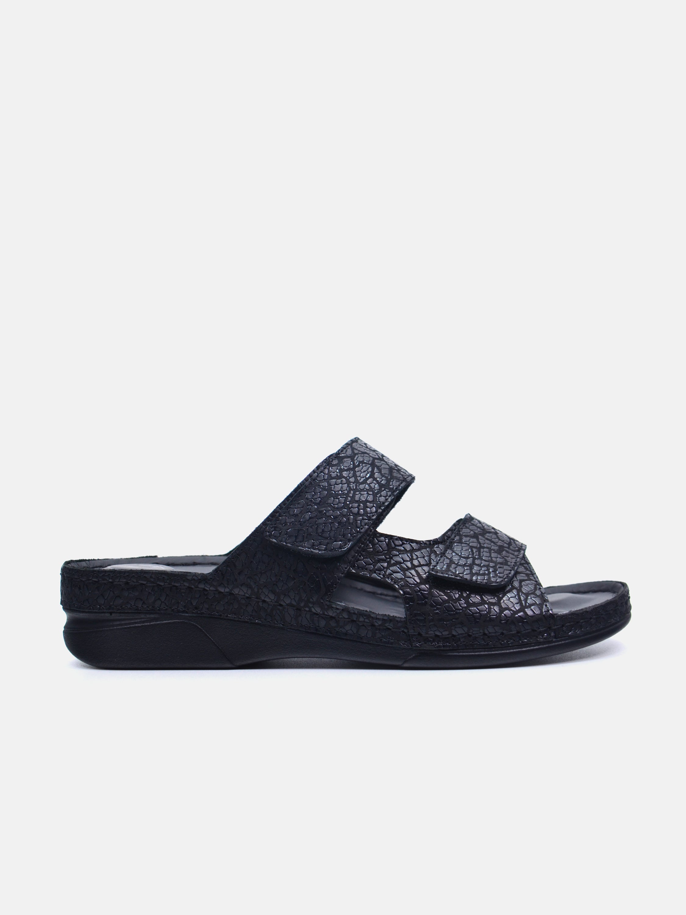 Michelle Morgan MM-101 Women's Slider Sandals #color_Black