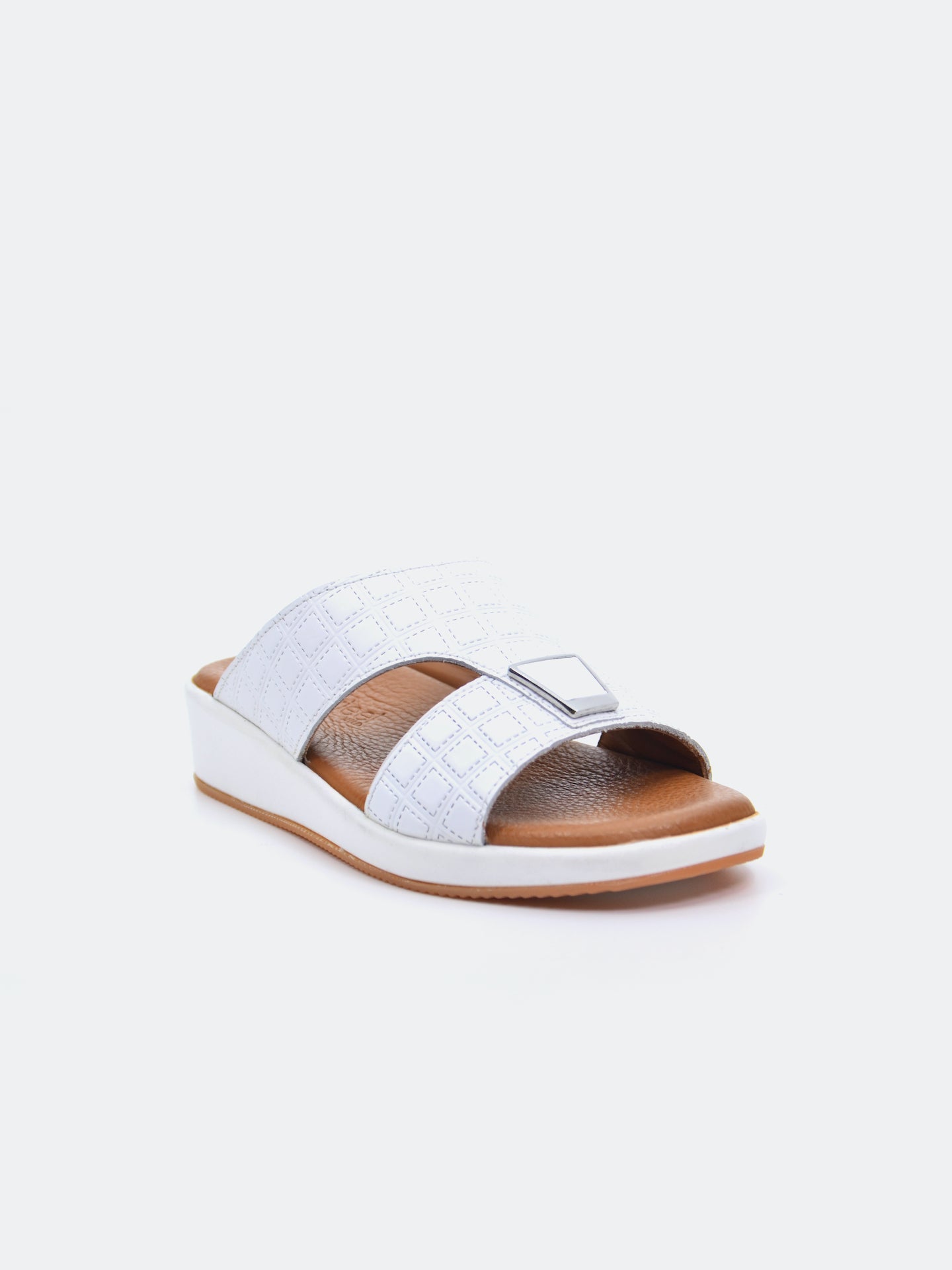 Barjeel Uno TAM-107 Boys Arabic Sandals #color_White