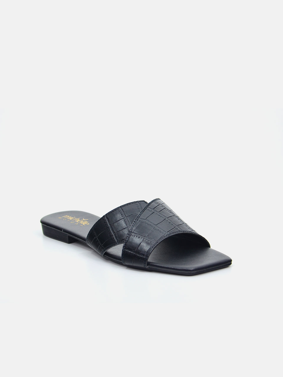 Michelle Morgan 114RJ80C Women's Flat Sandals #color_Black