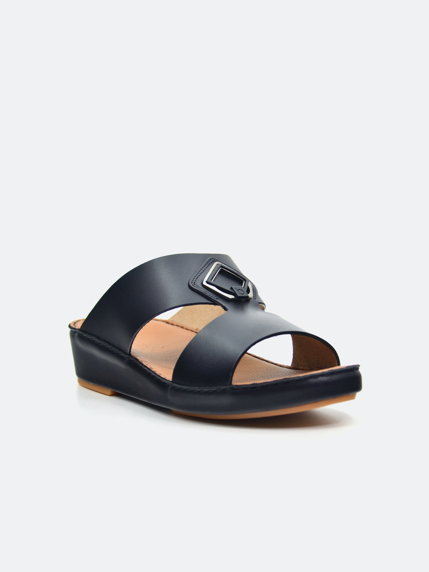 Barjeel Uno B-02 Men's Arabic Sandals #color_Black