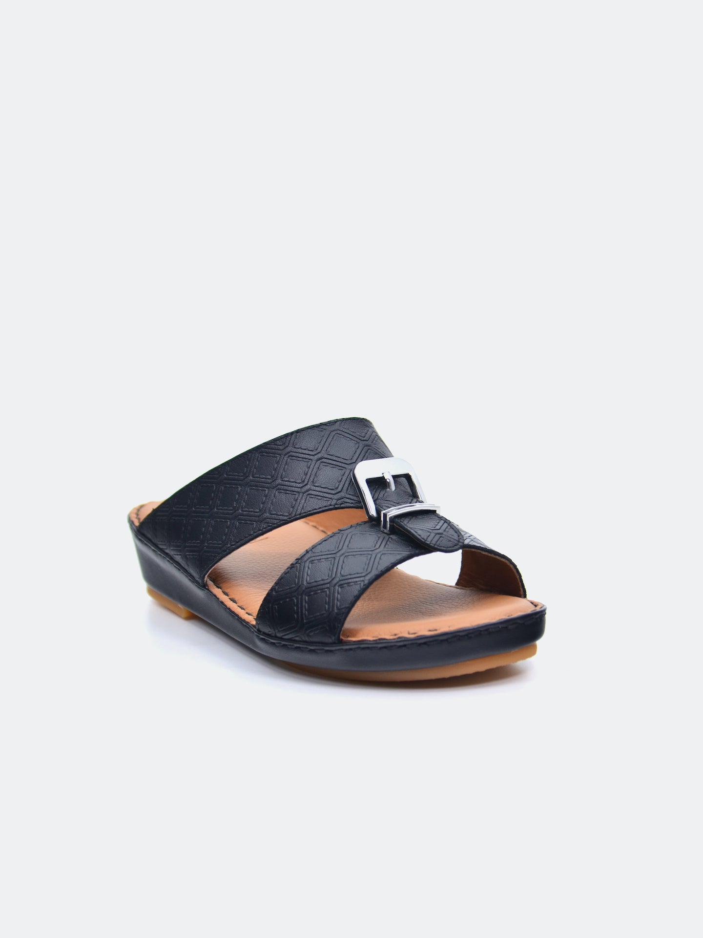Barjeel Uno B-11 Boys Arabic Sandals #color_Black