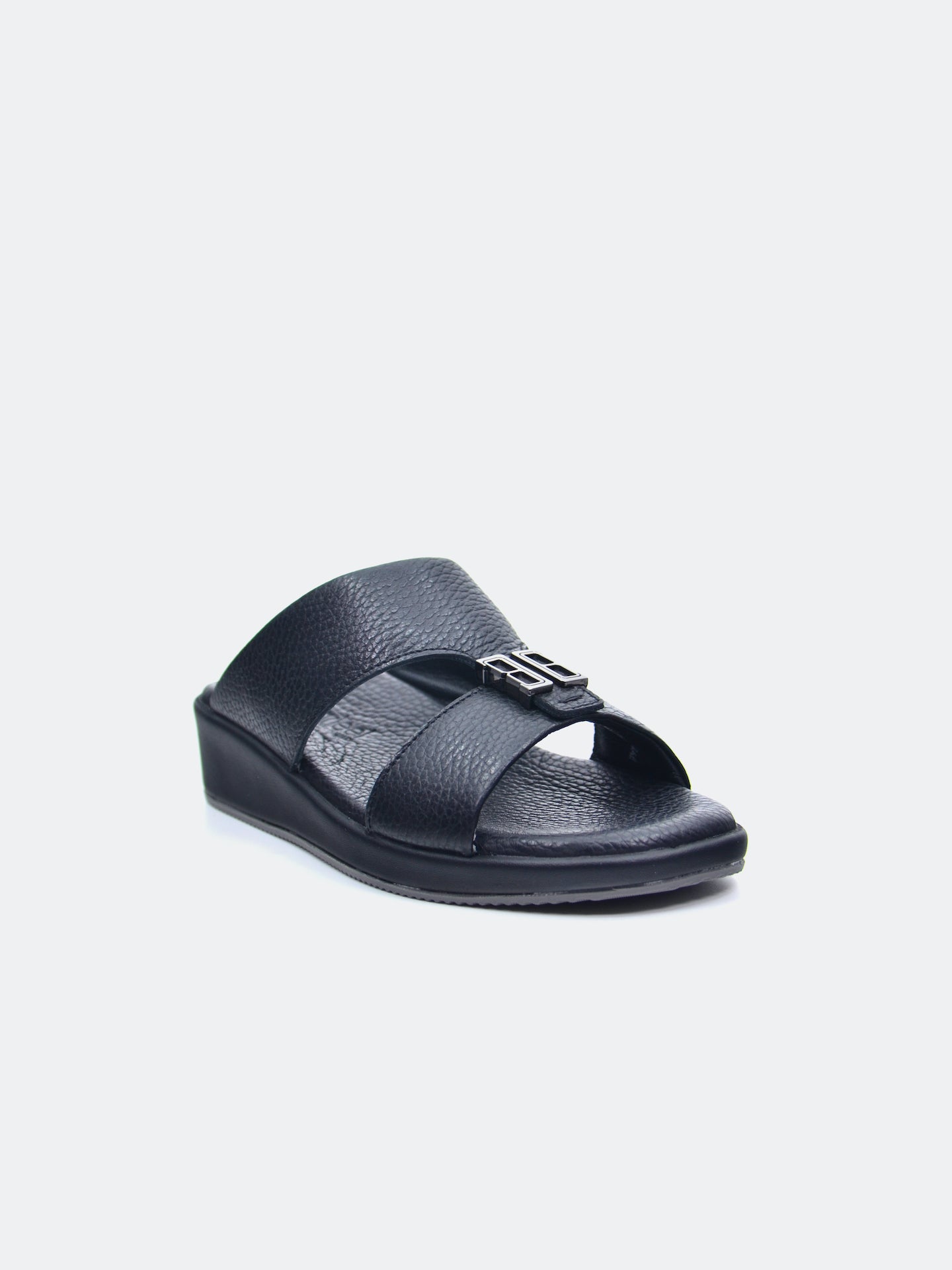 Barjeel Uno SP1-012 Boys Arabic Sandals #color_Black