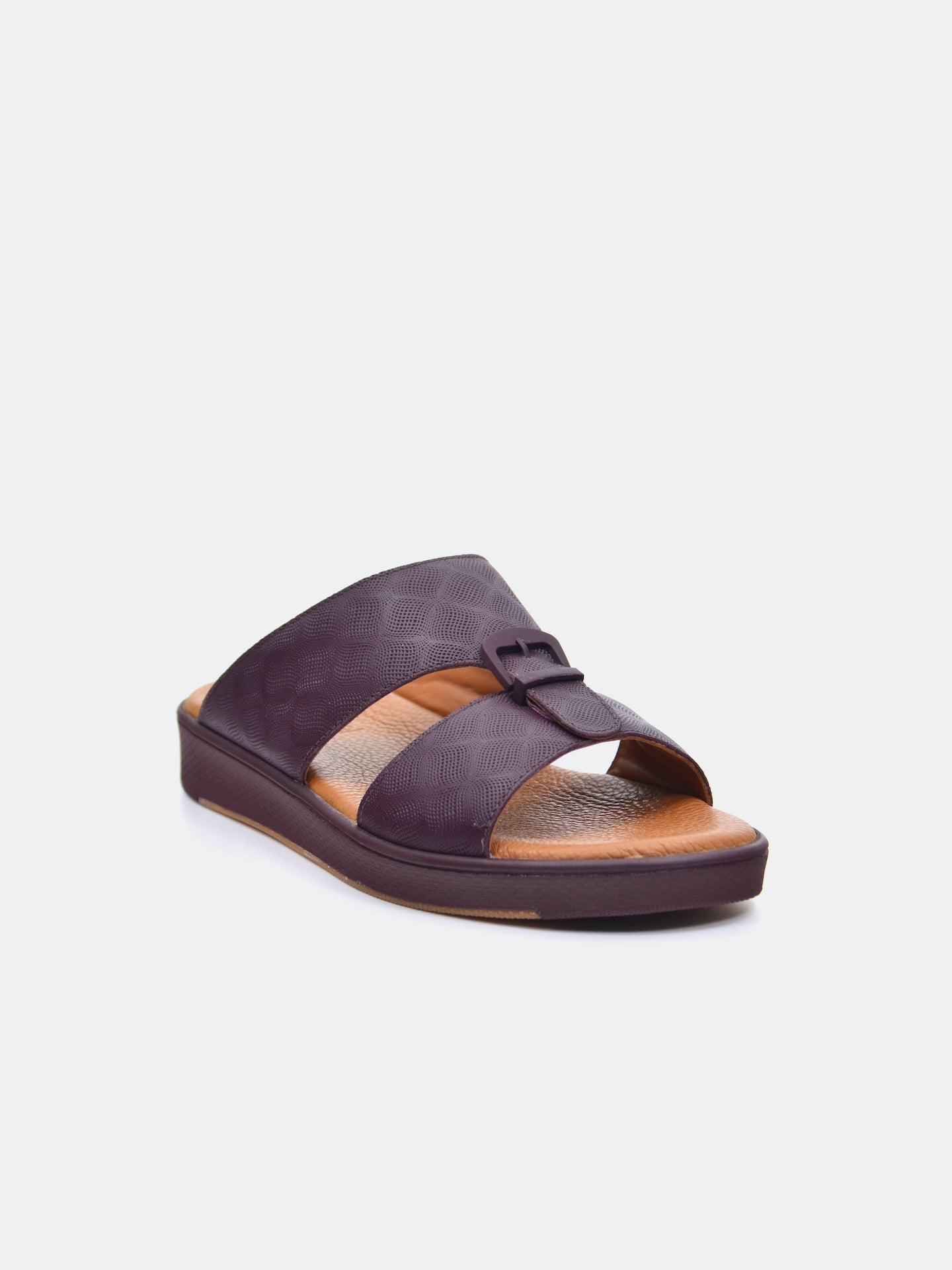 Barjeel Uno SP1-018 Men's Arabic Sandals #color_Maroon