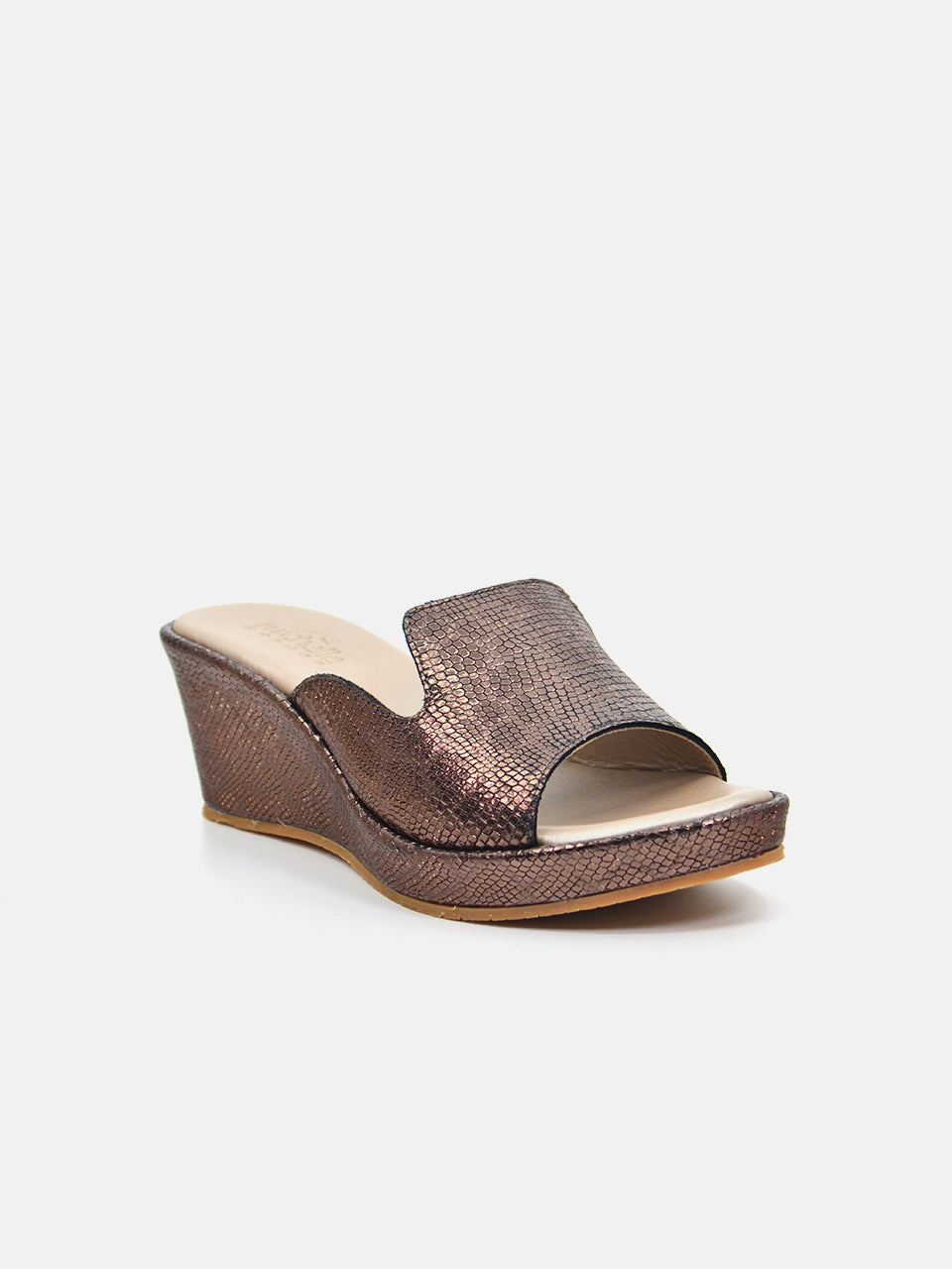 Michelle Morgan MM-300 Women's Wedge Sandals #color_Brown