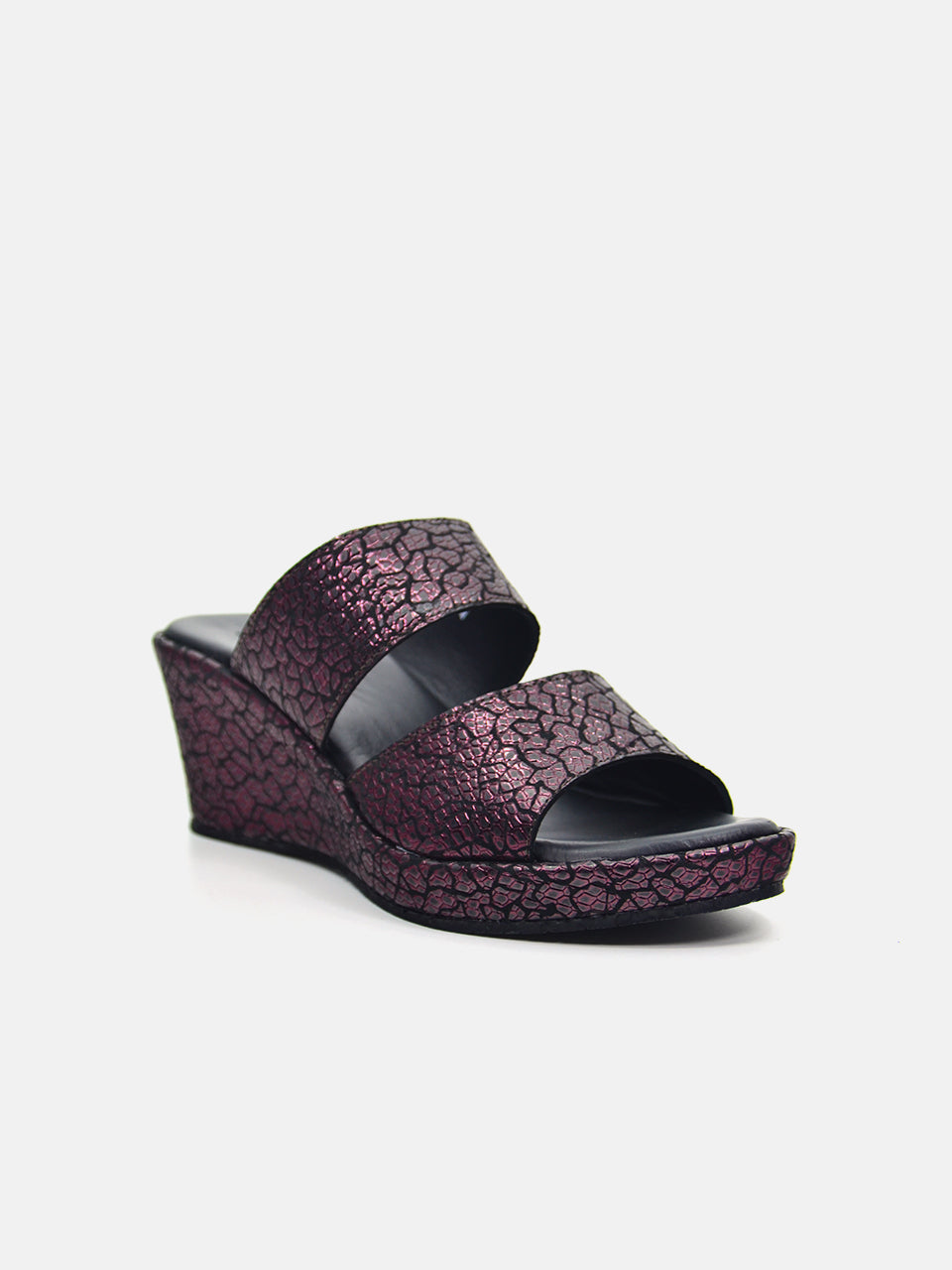 Michelle Morgan MM-302 Women's Wedge Sandals #color_Maroon
