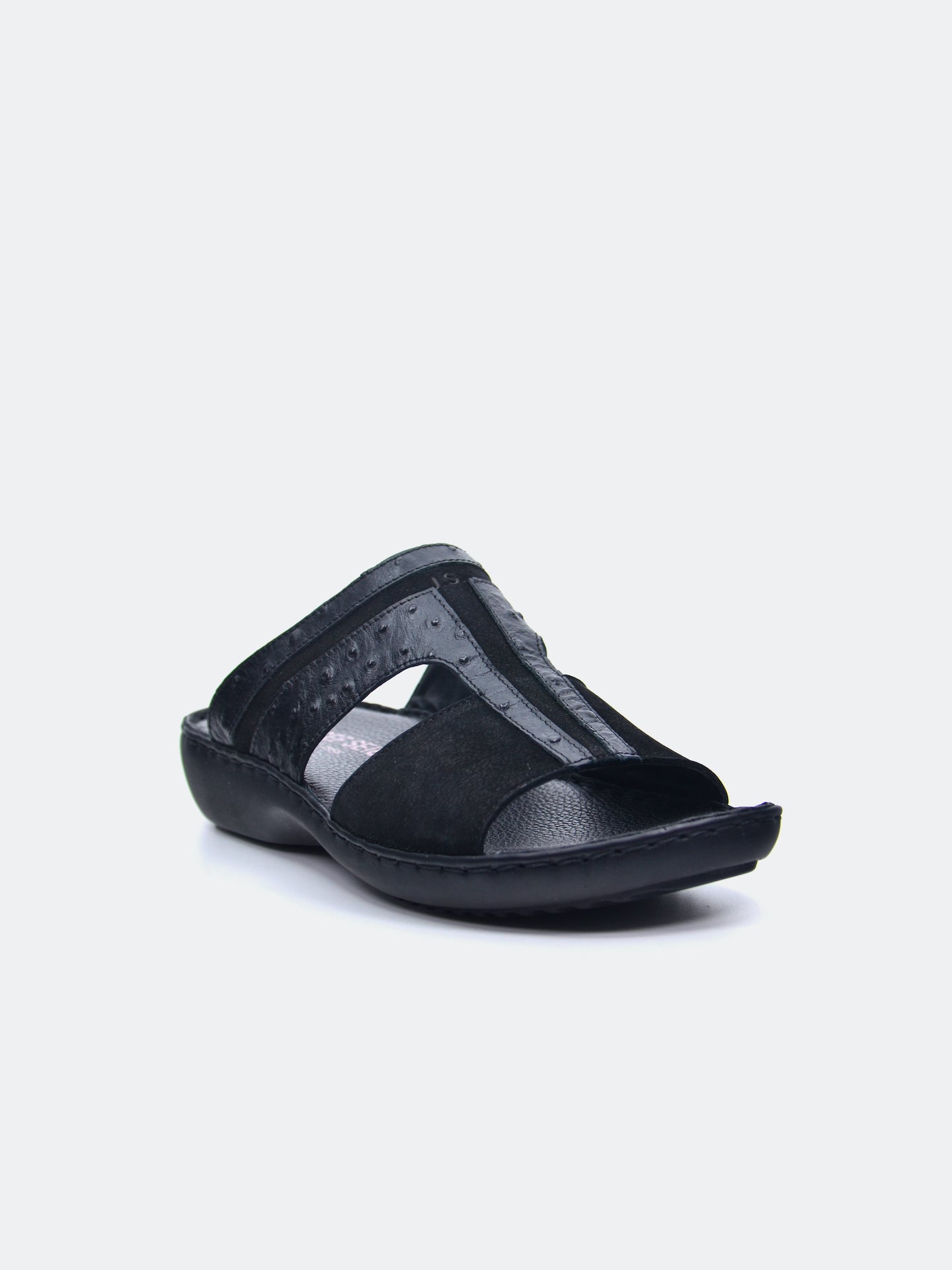 Josef Seibel Men's Slider Sandals #color_Black