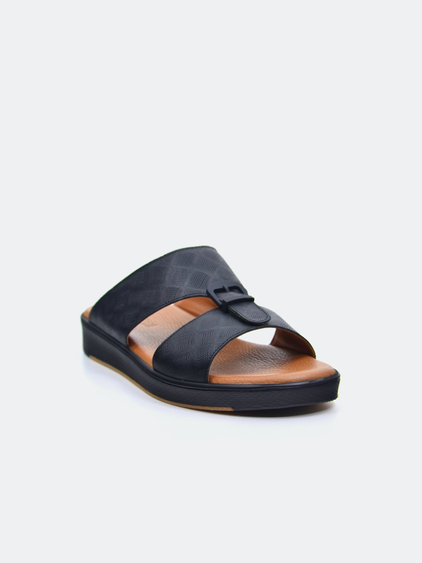 Barjeel Uno SP1-018 Men's Arabic Sandals #color_Black