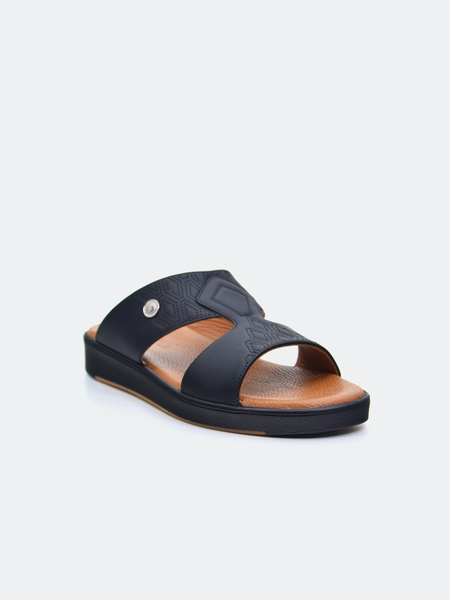 Barjeel Uno B-03 Boys Arabic Sandals #color_Black