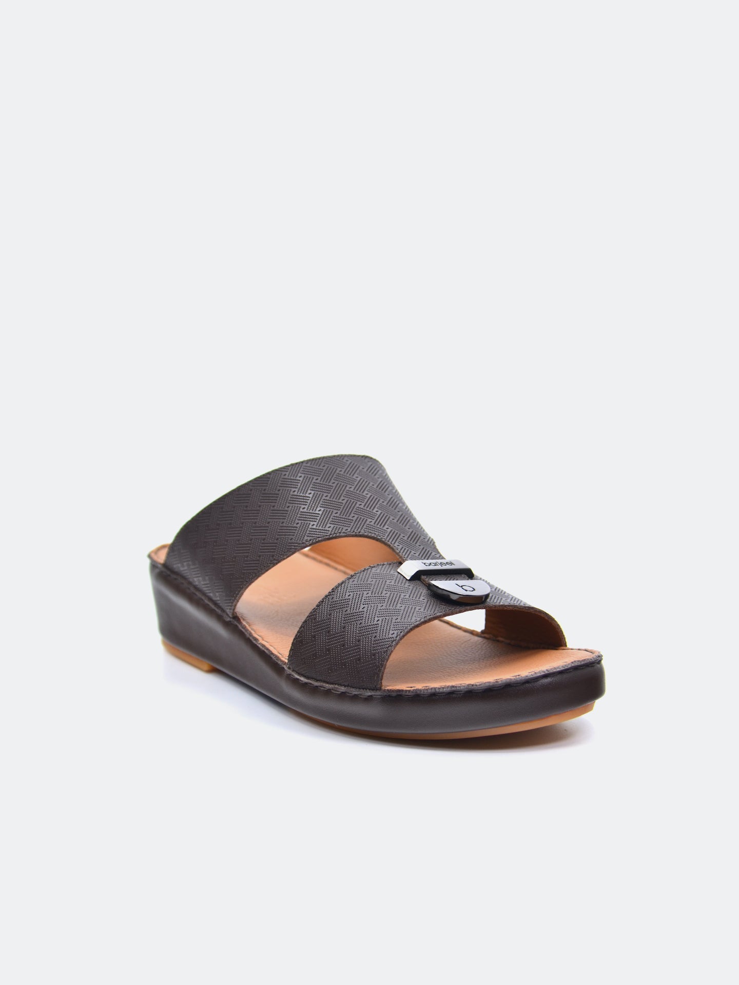 Barjeel Uno B-14 Men's Arabic Sandals #color_Brown