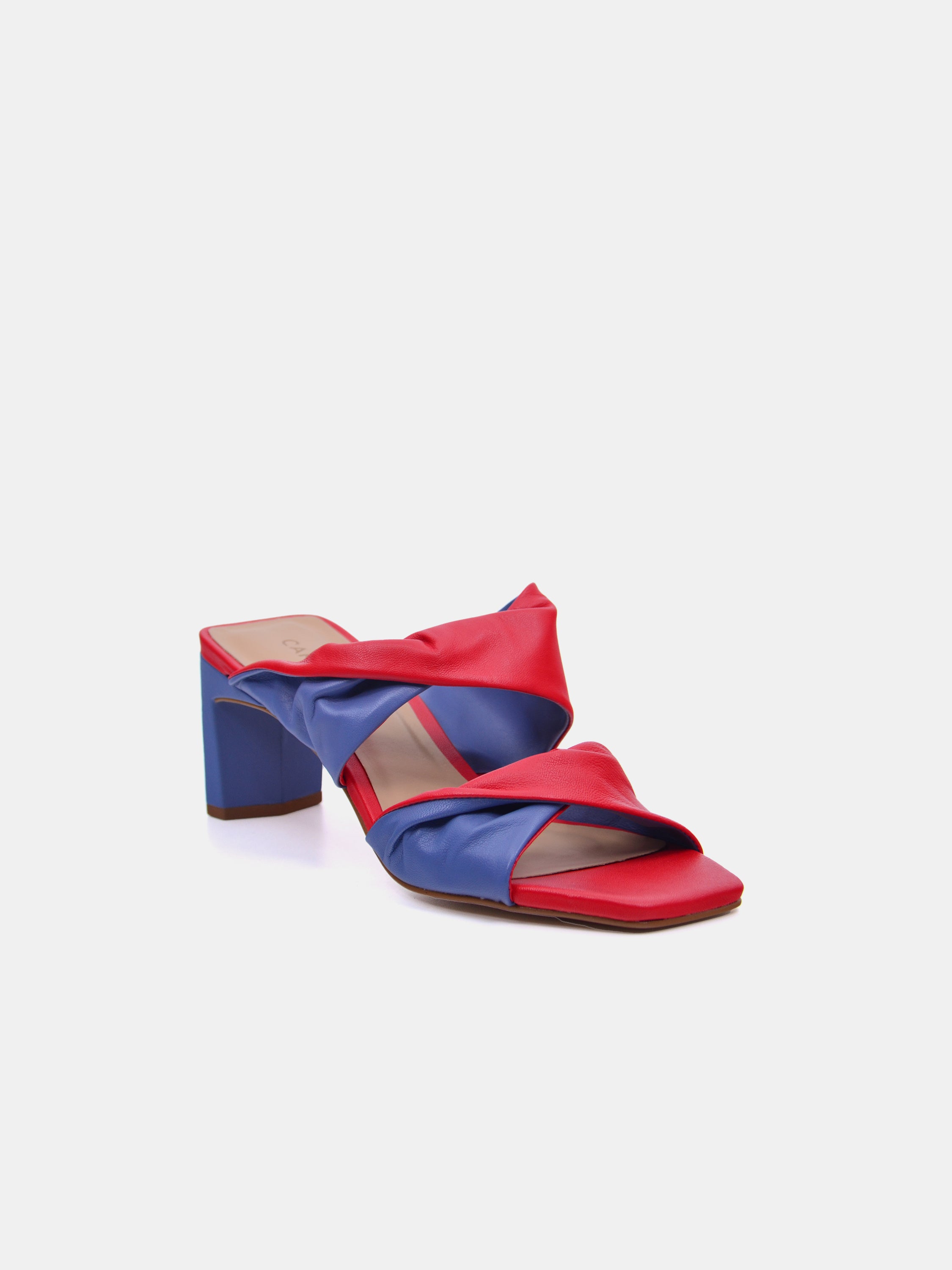 Carrano Women's Duo Twist Middle Leather Sandals #color_Blue