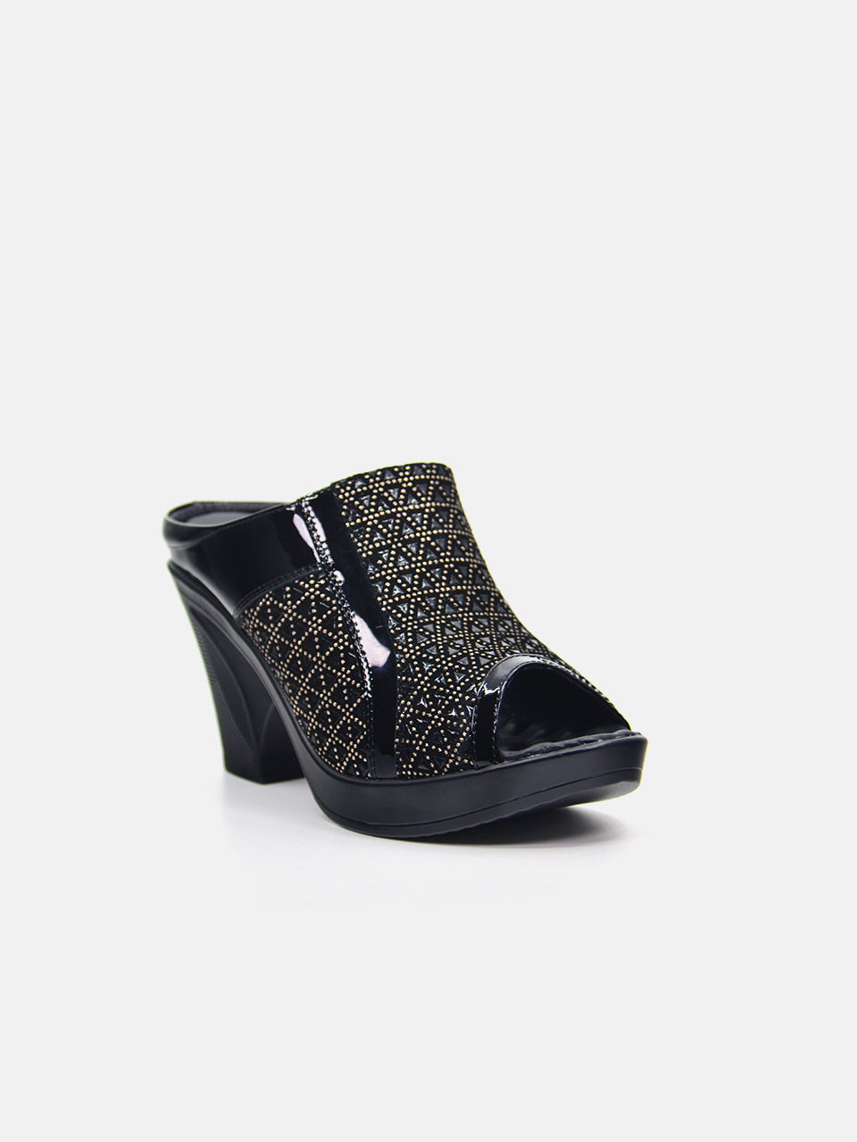 Michelle Morgan 19017-6 Women's Heeled Sandals #color_Black