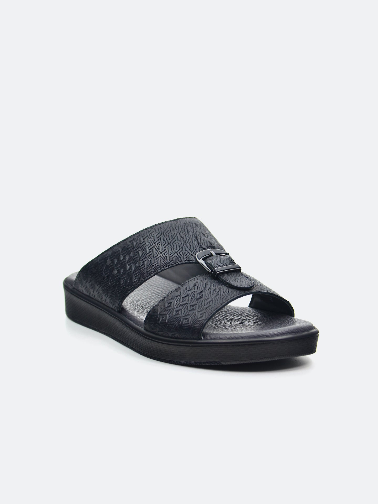 Barjeel Uno SP1-017 Men's Arabic Sandals #color_Black