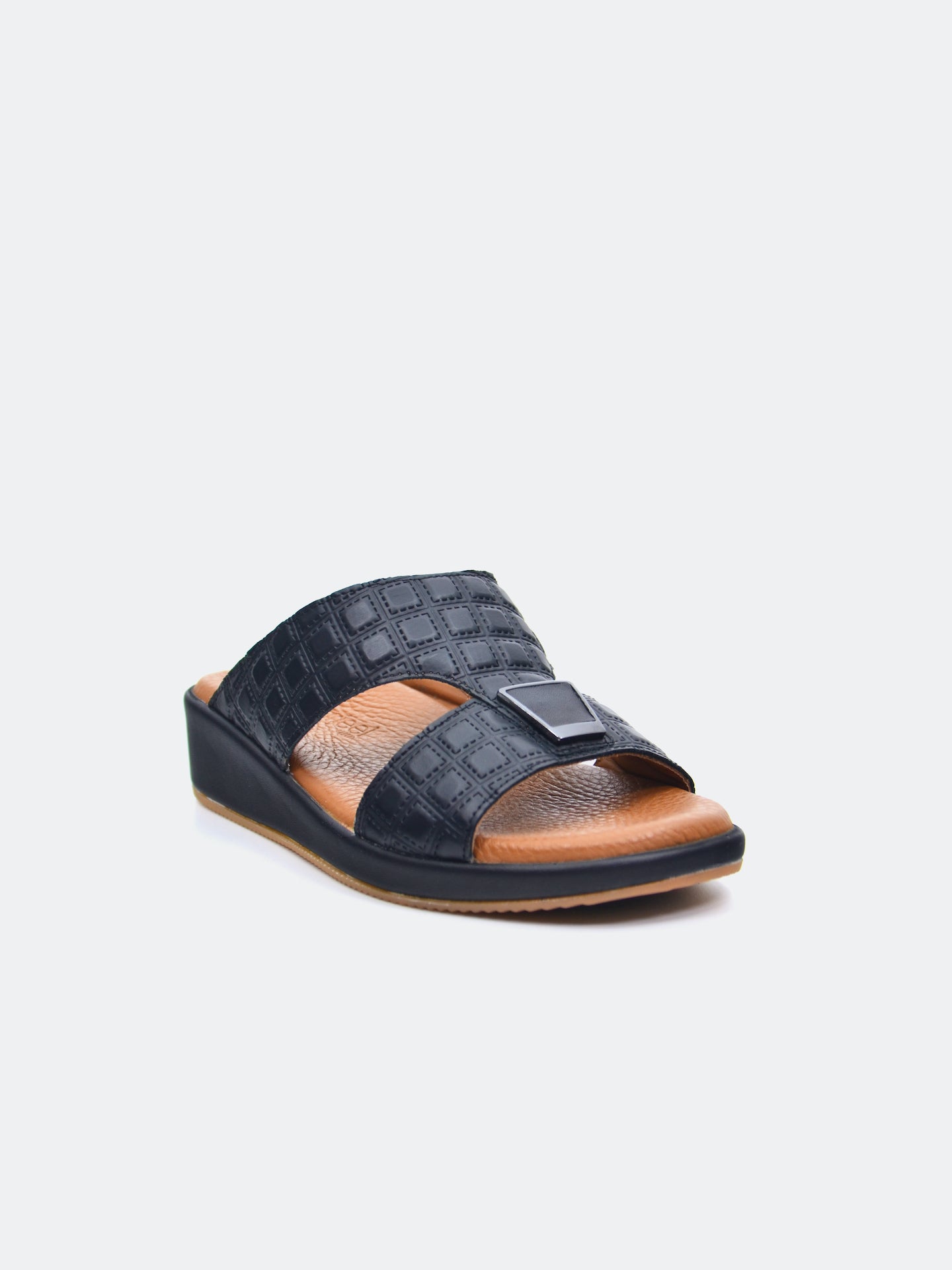 Barjeel Uno TAM-107 Boys Arabic Sandals #color_Black
