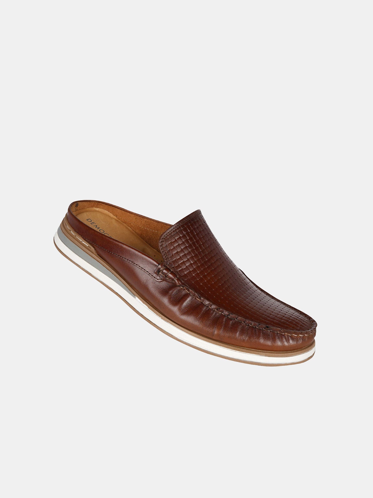 Democrata Men's Denim Flow Mules #color_Brown