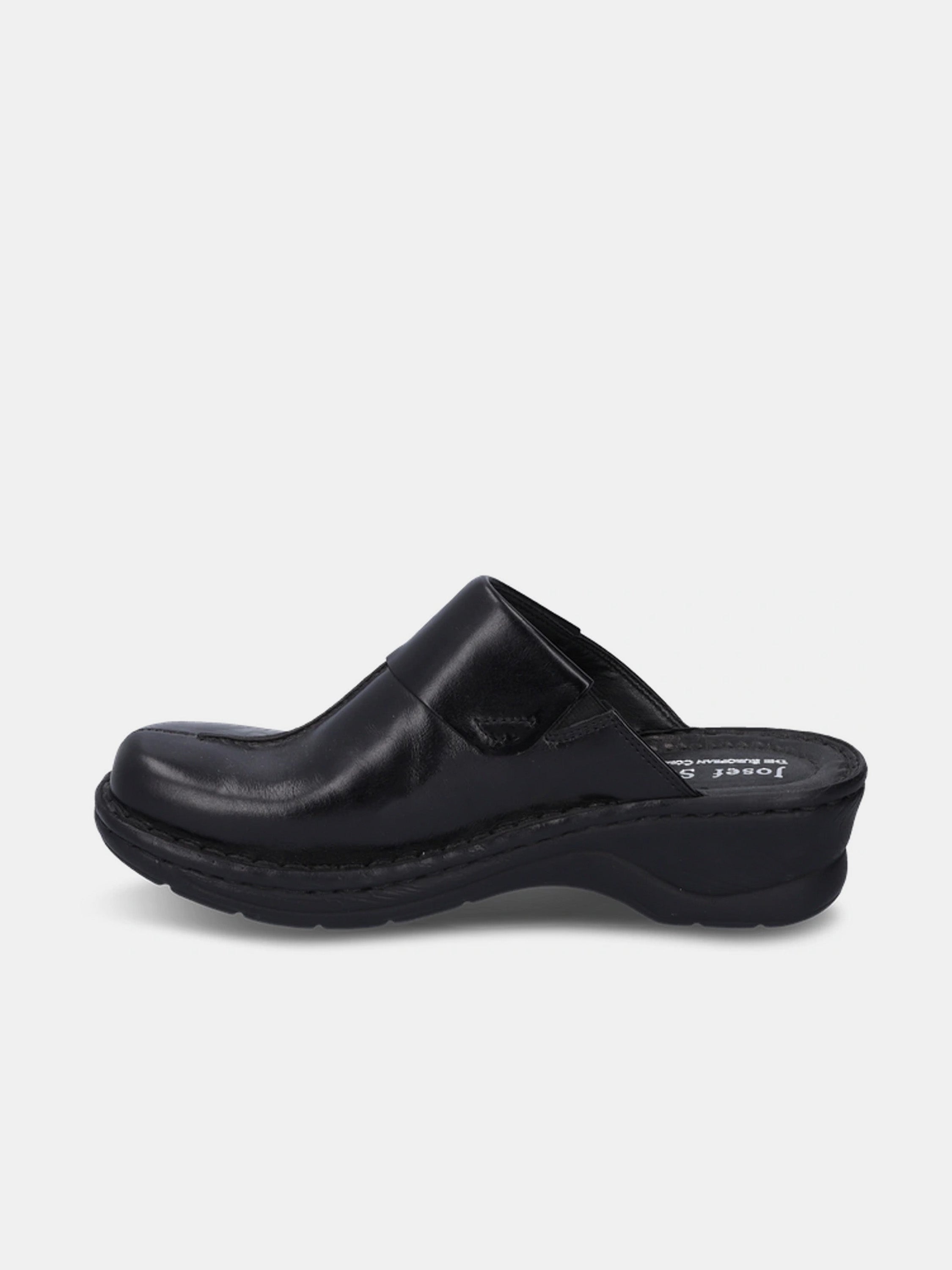 Josef Seibel Women's Carole Full Toe Leather Mules #color_Black