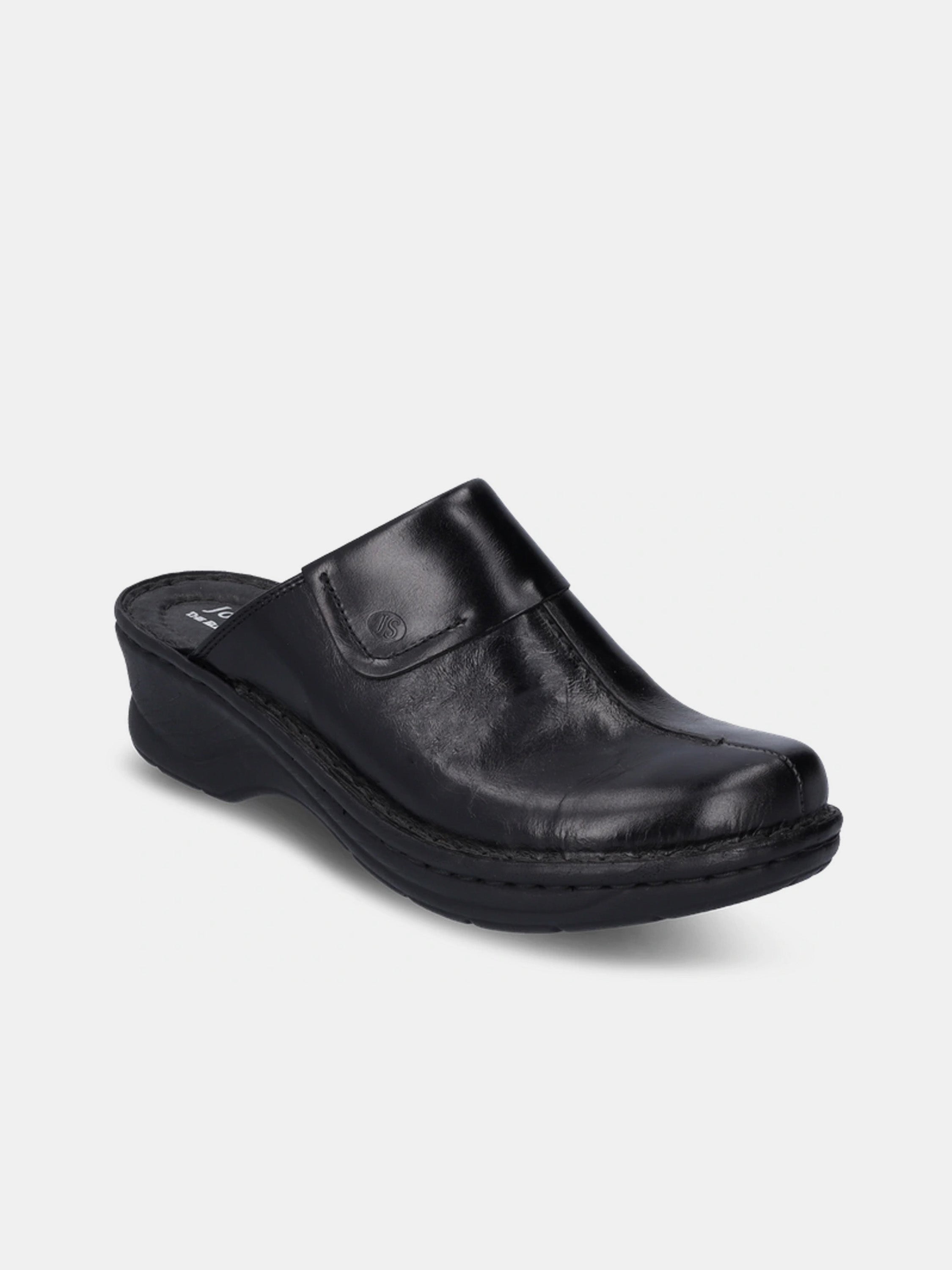 Josef Seibel Women's Carole Full Toe Leather Mules #color_Black