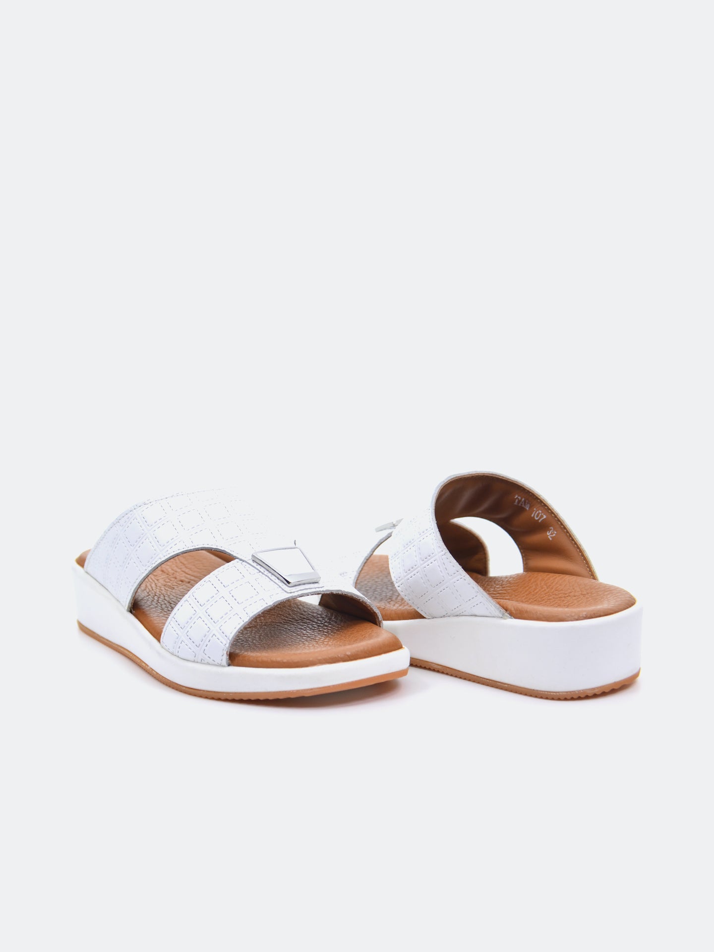 Barjeel Uno TAM-107 Boys Arabic Sandals #color_White