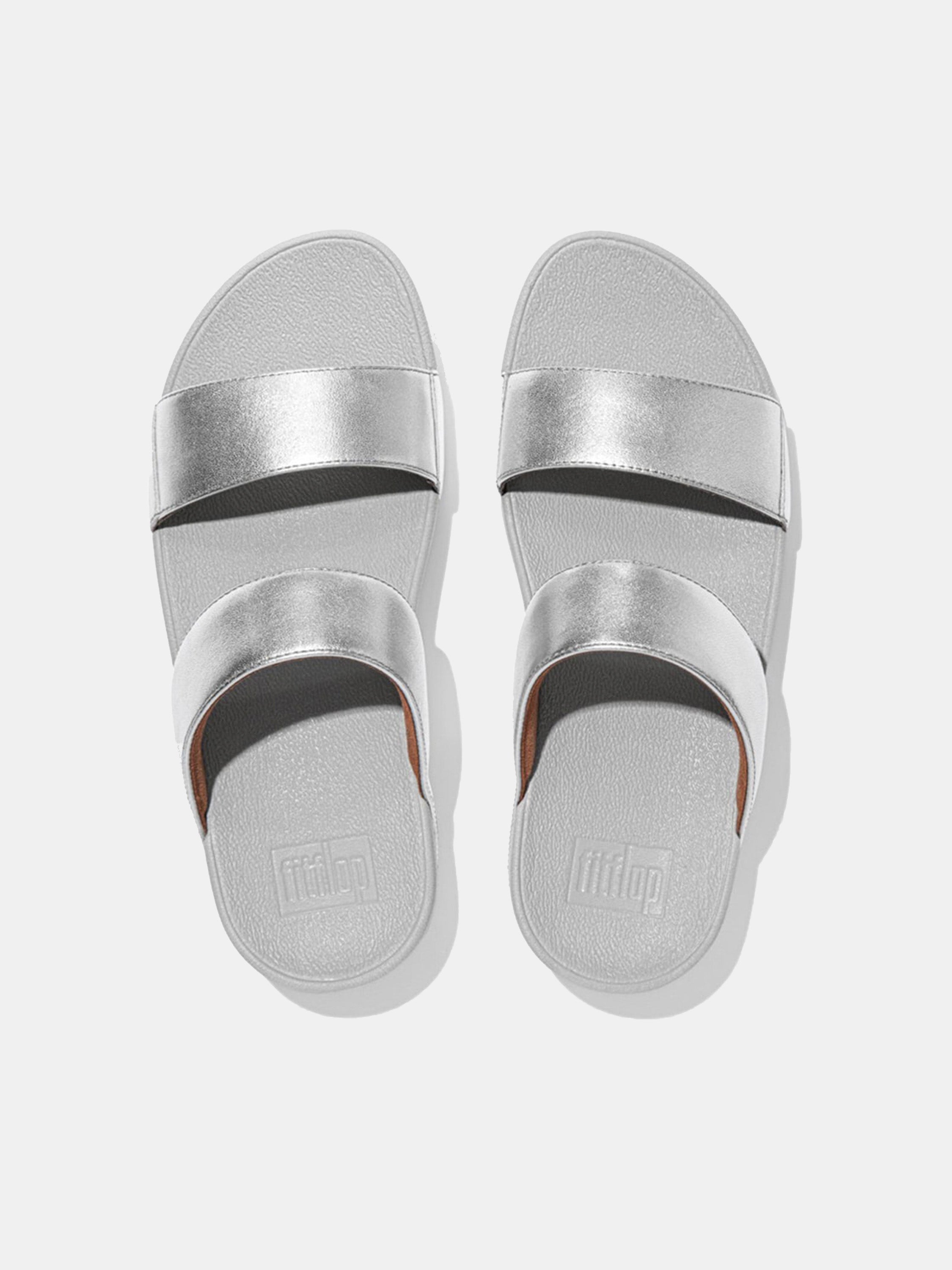 Fitflop Women's Lulu Leather Slides #color_Silver