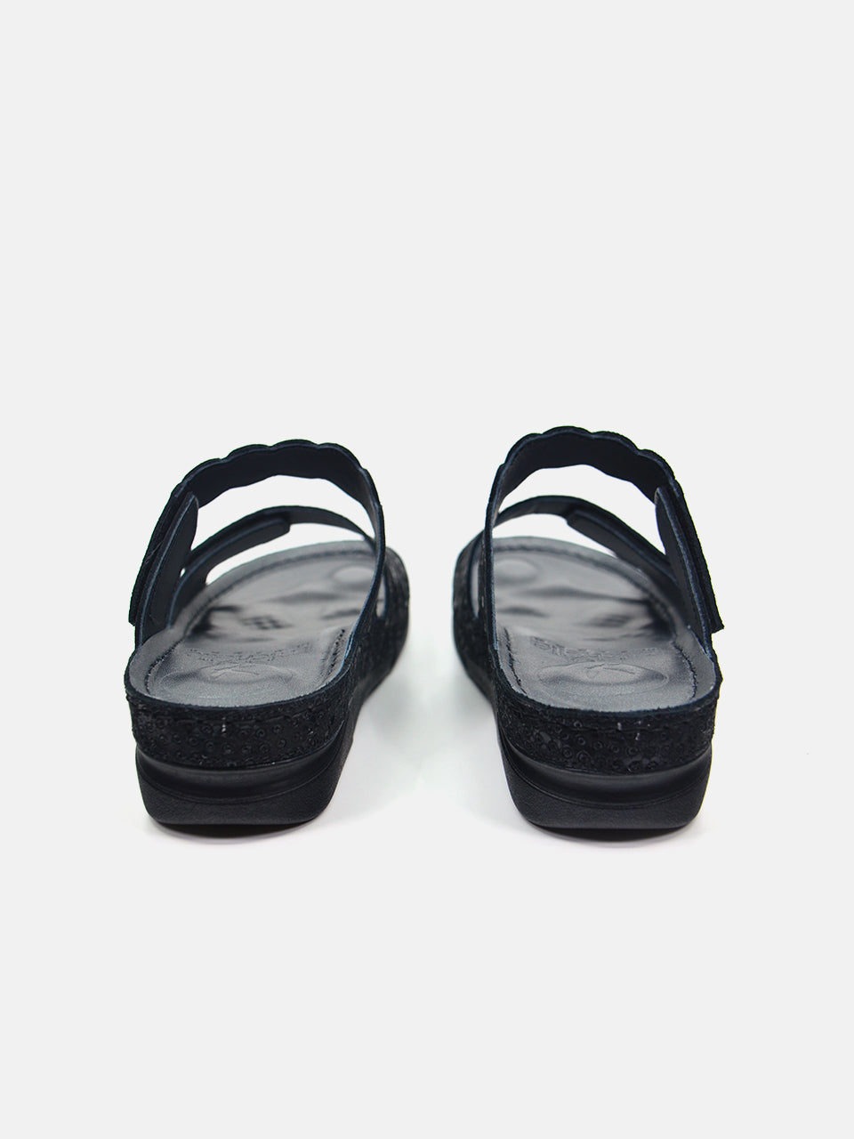 Michelle Morgan MM-102 Women's Slider Sandals #color_Black