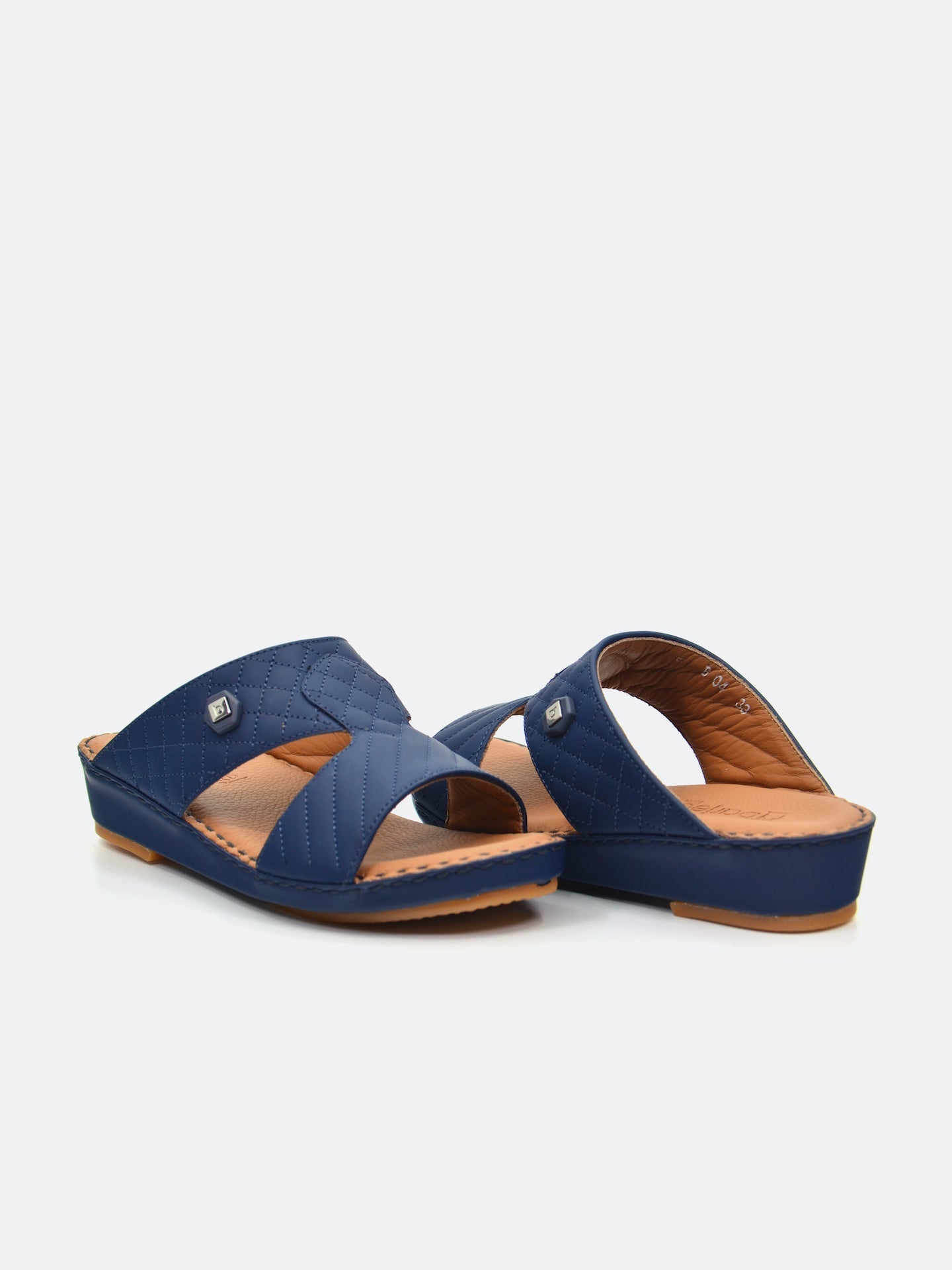 Barjeel Uno B-04 Men's Arabic Sandals #color_Navy