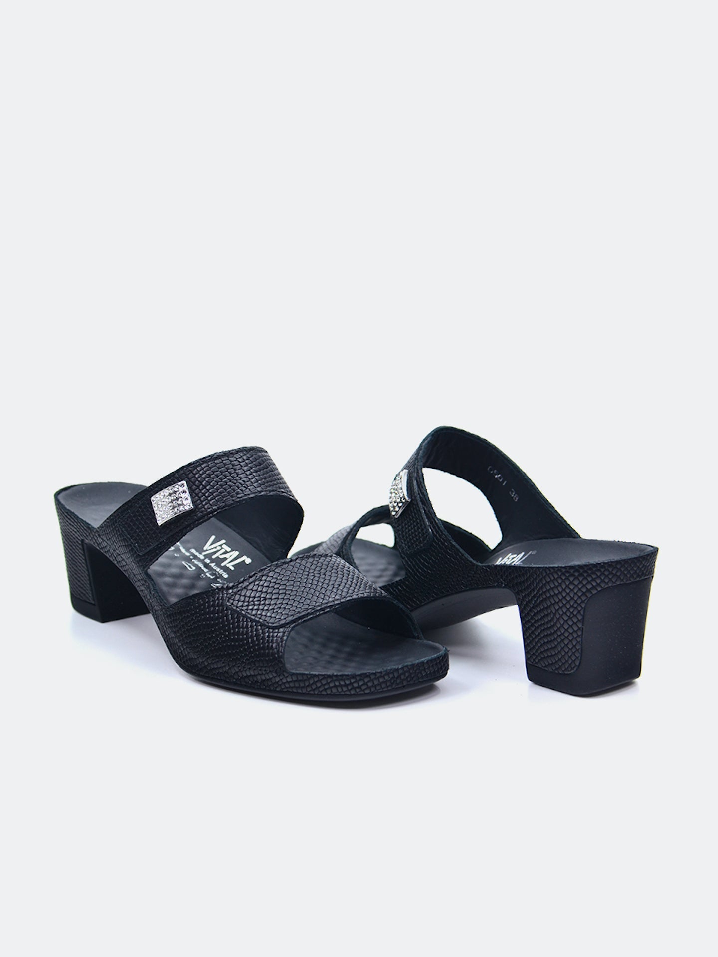 Vital 0501AS Women's Heeled Sandals #color_Black