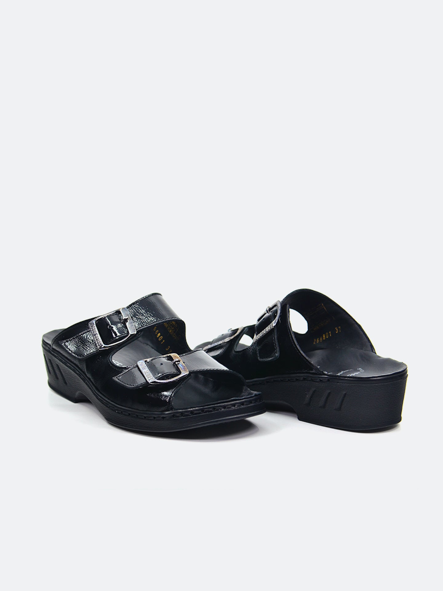 Josef Seibel Women's Flat Sandals #color_Black