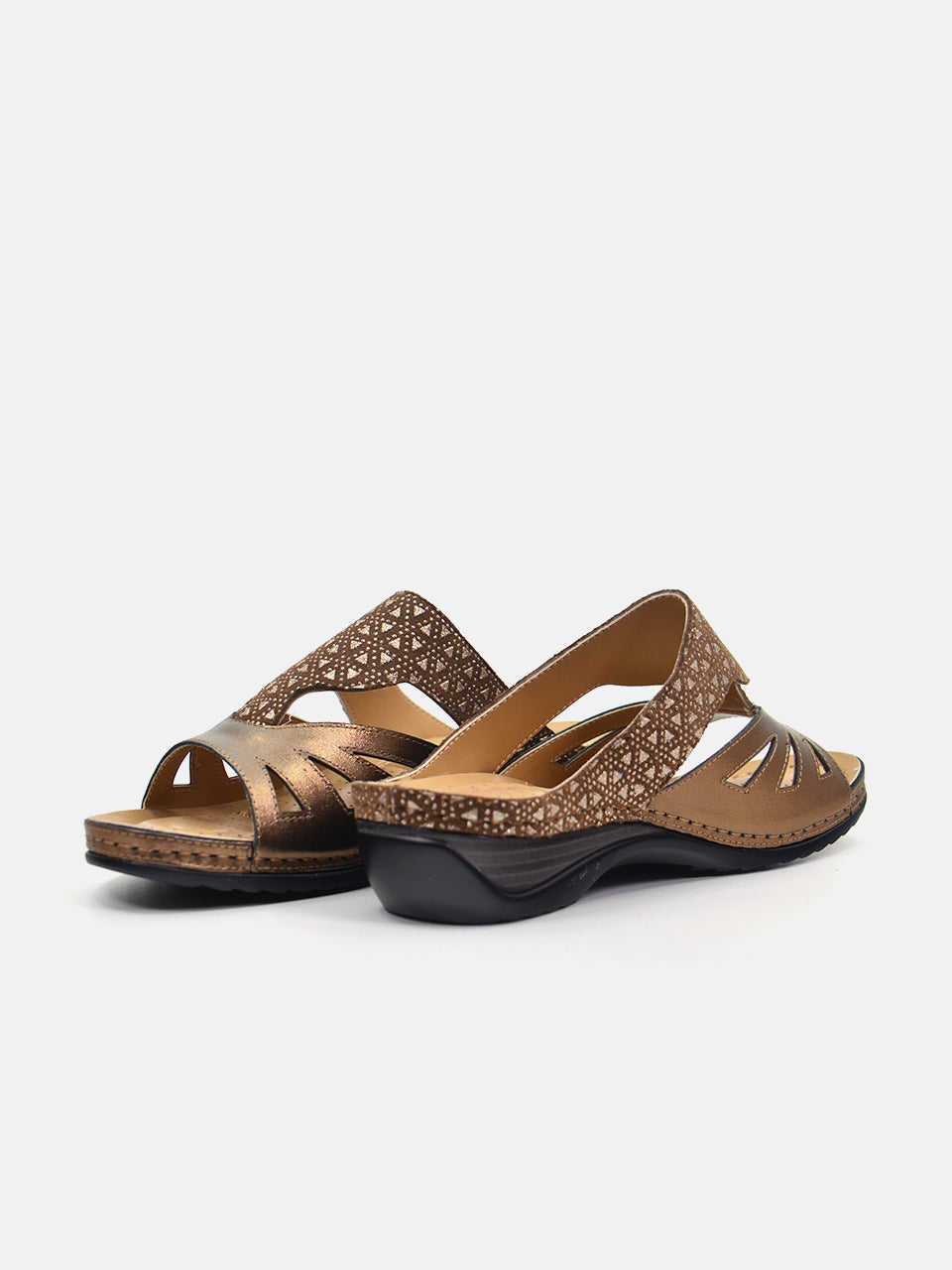 Michelle Morgan 88909-5A Women's Flat Sandals #color_Brown