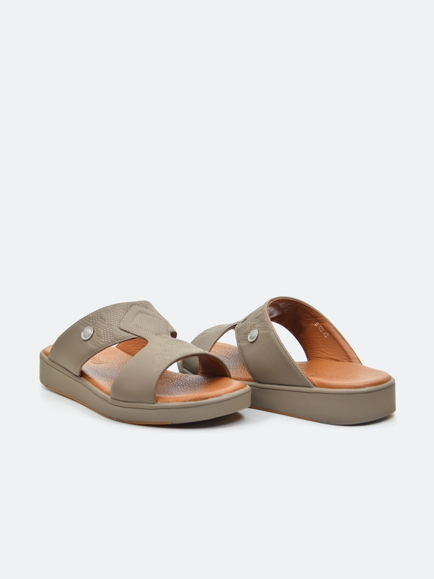 Barjeel Uno B-03 Boys Arabic Sandals #color_Gray
