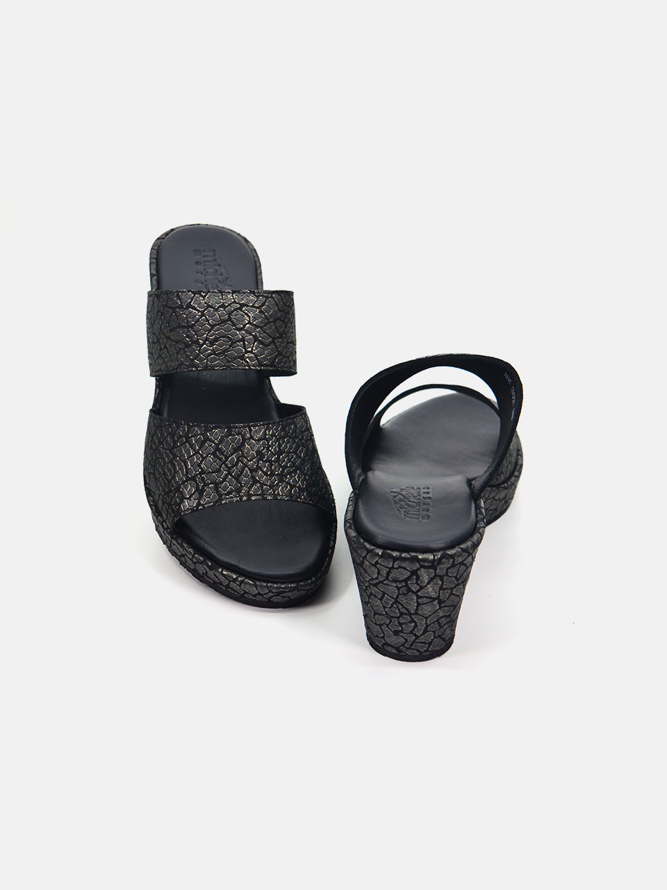 Michelle Morgan MM-302 Women's Wedge Sandals #color_Gray