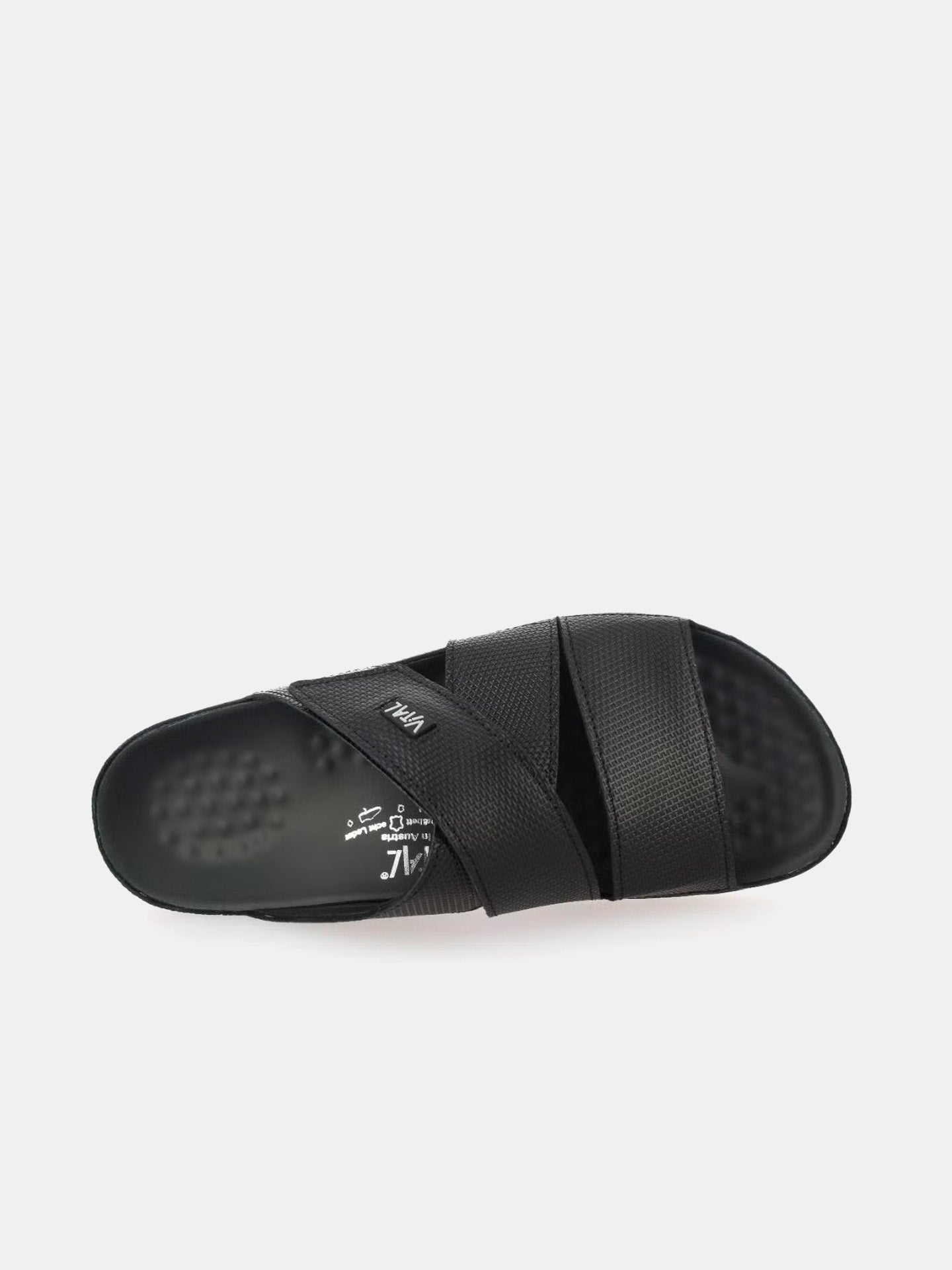 Vital 09080S Men's Slider Sandals #color_Black