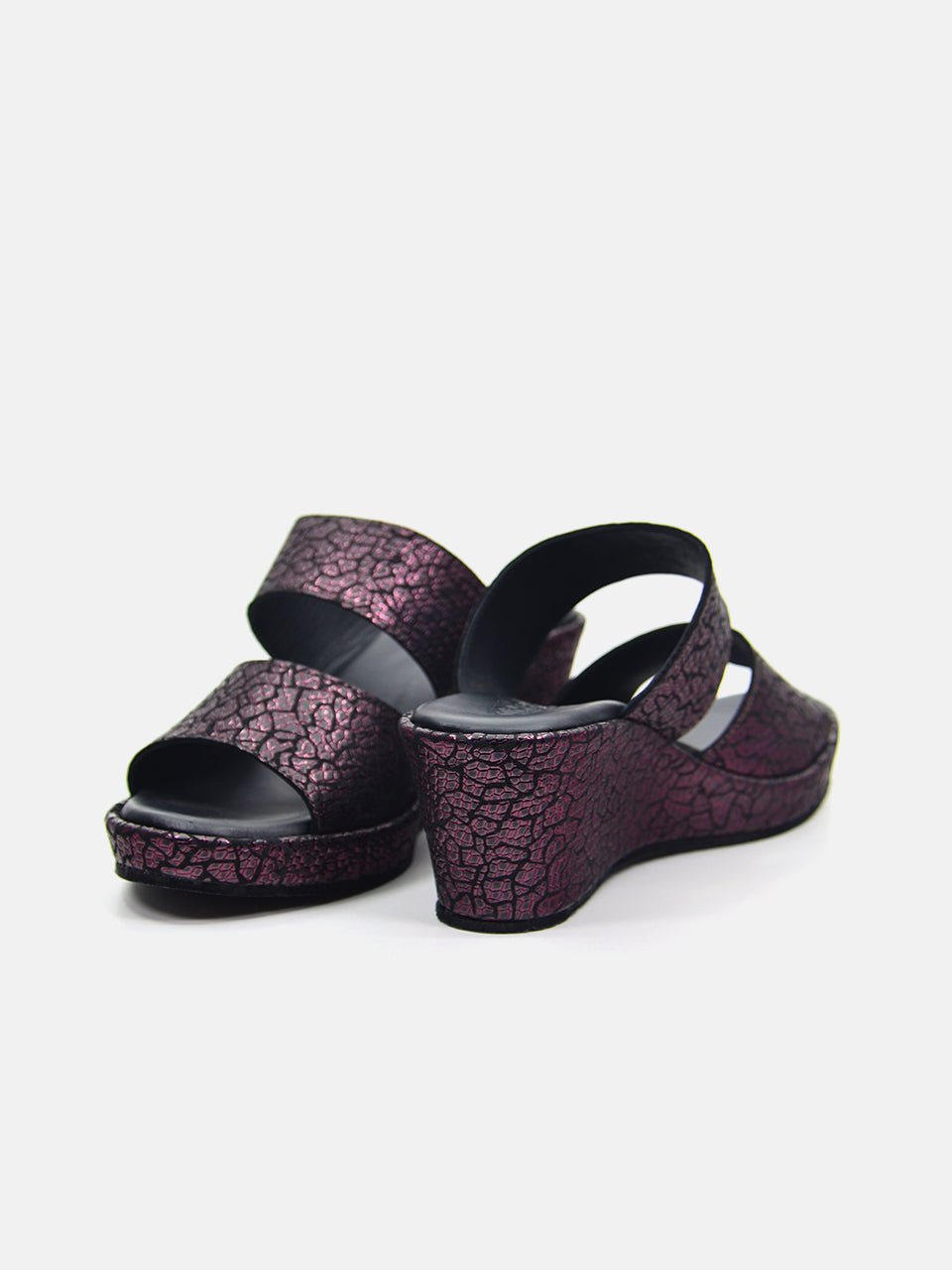 Michelle Morgan MM-302 Women's Wedge Sandals #color_Maroon