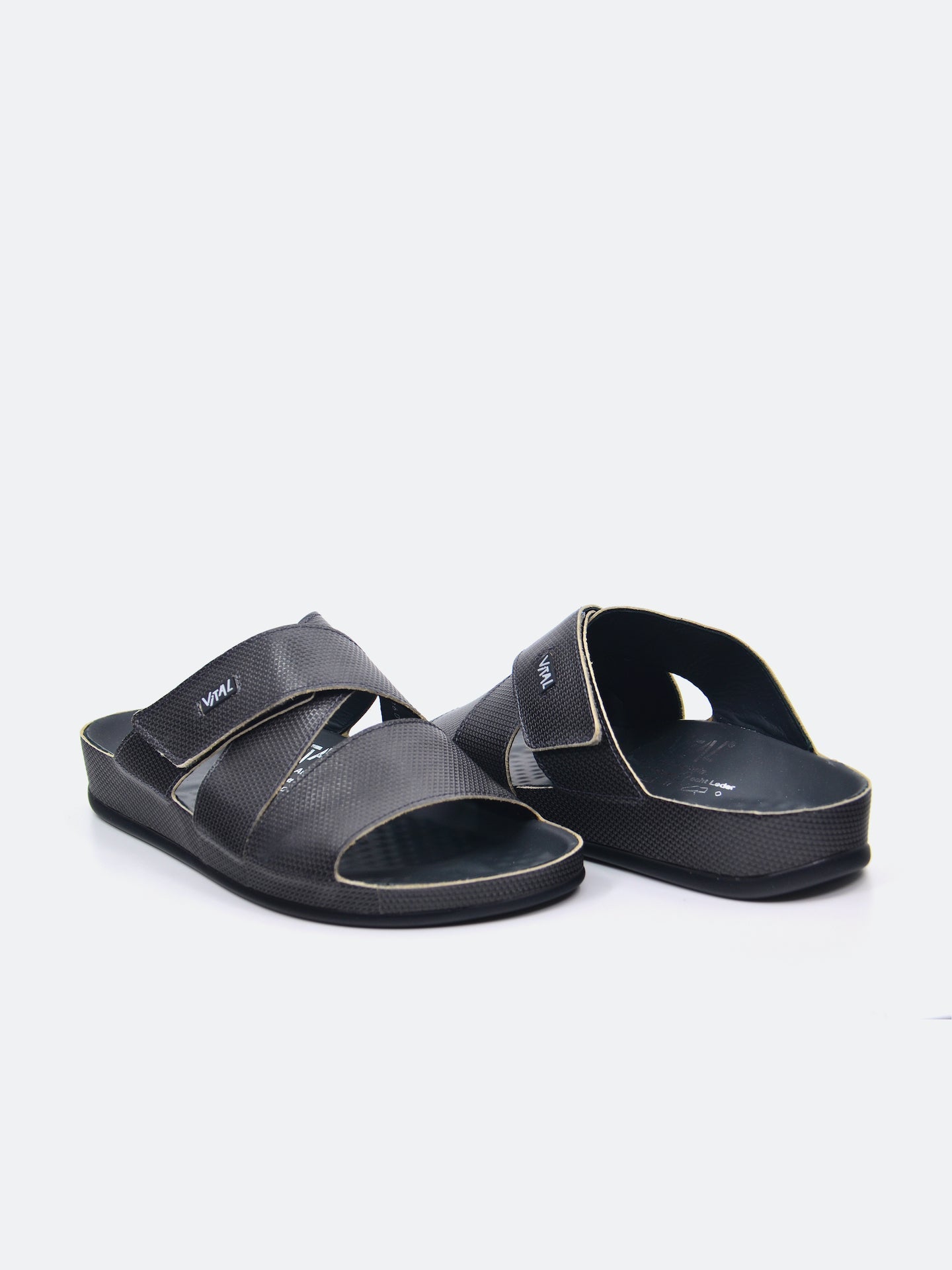 Vital 09080S Men's Slider Sandals #color_Gray