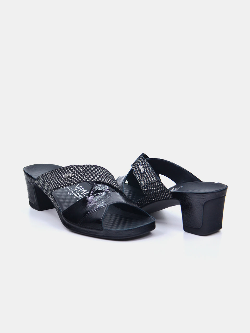 Vital Women's Heels Sandals #color_Black