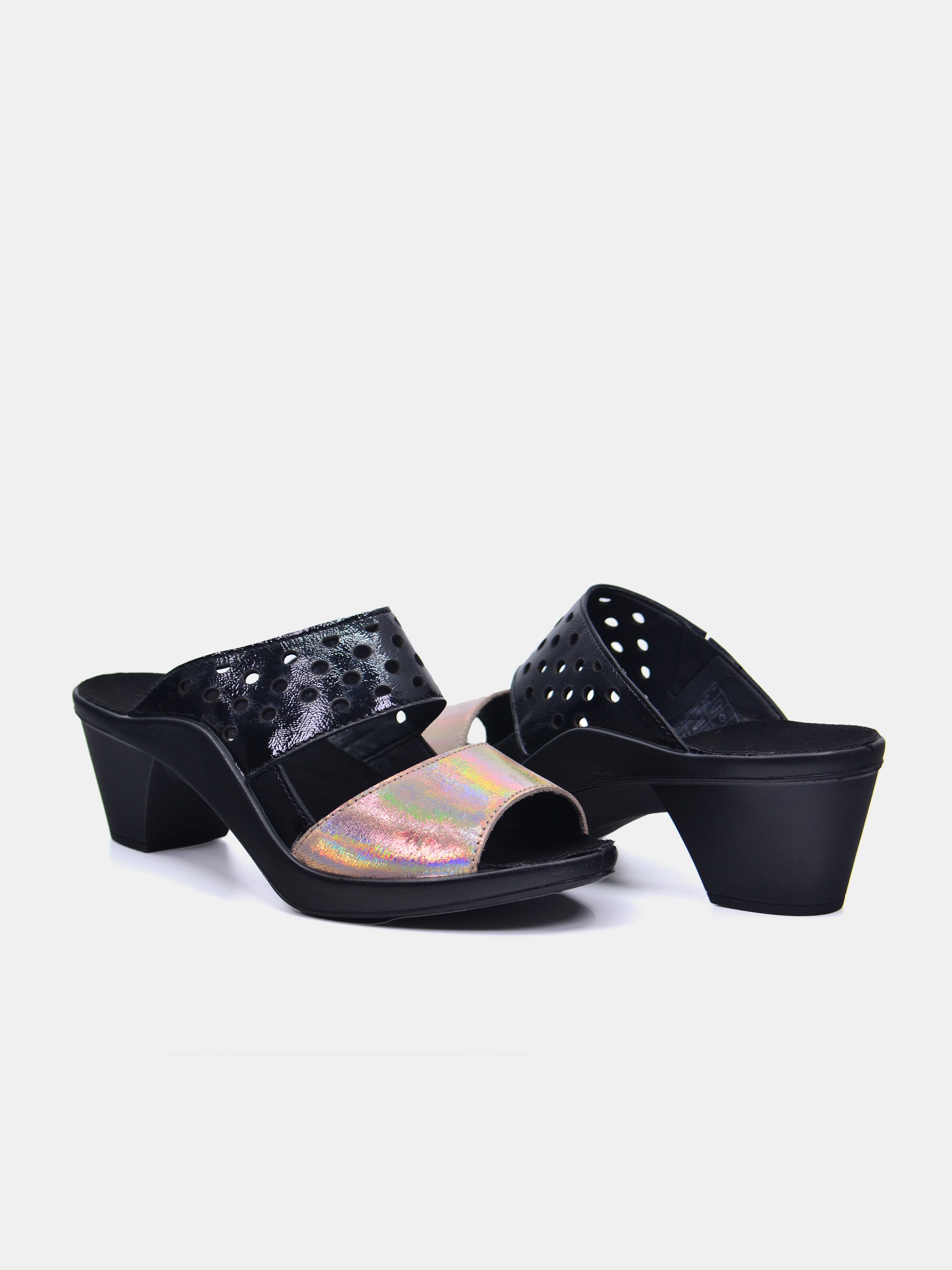 Romika 27154 Women's Heeled Sandals #color_black / gold