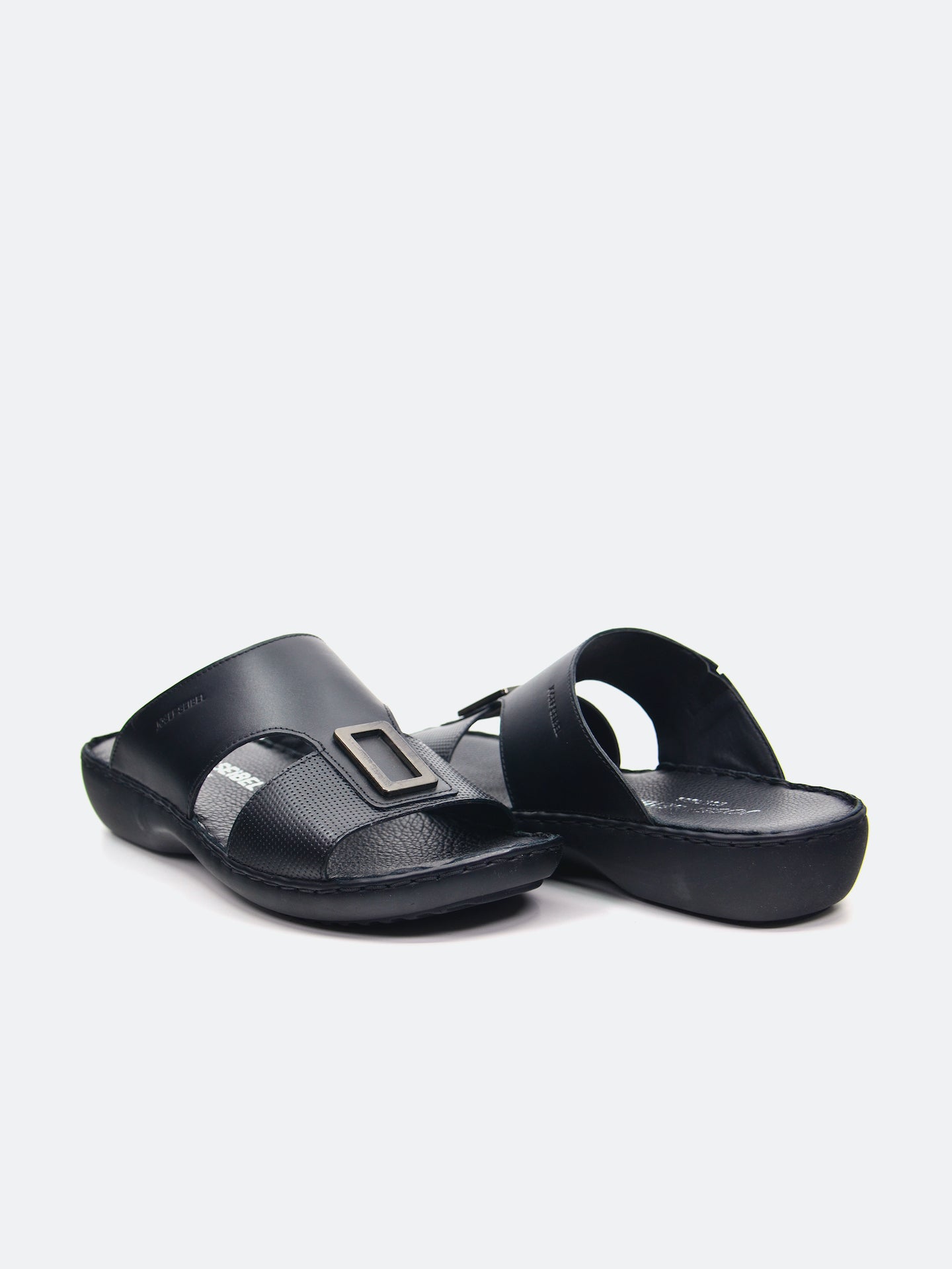 Josef Seibel Men's Slider Sandals #color_Black