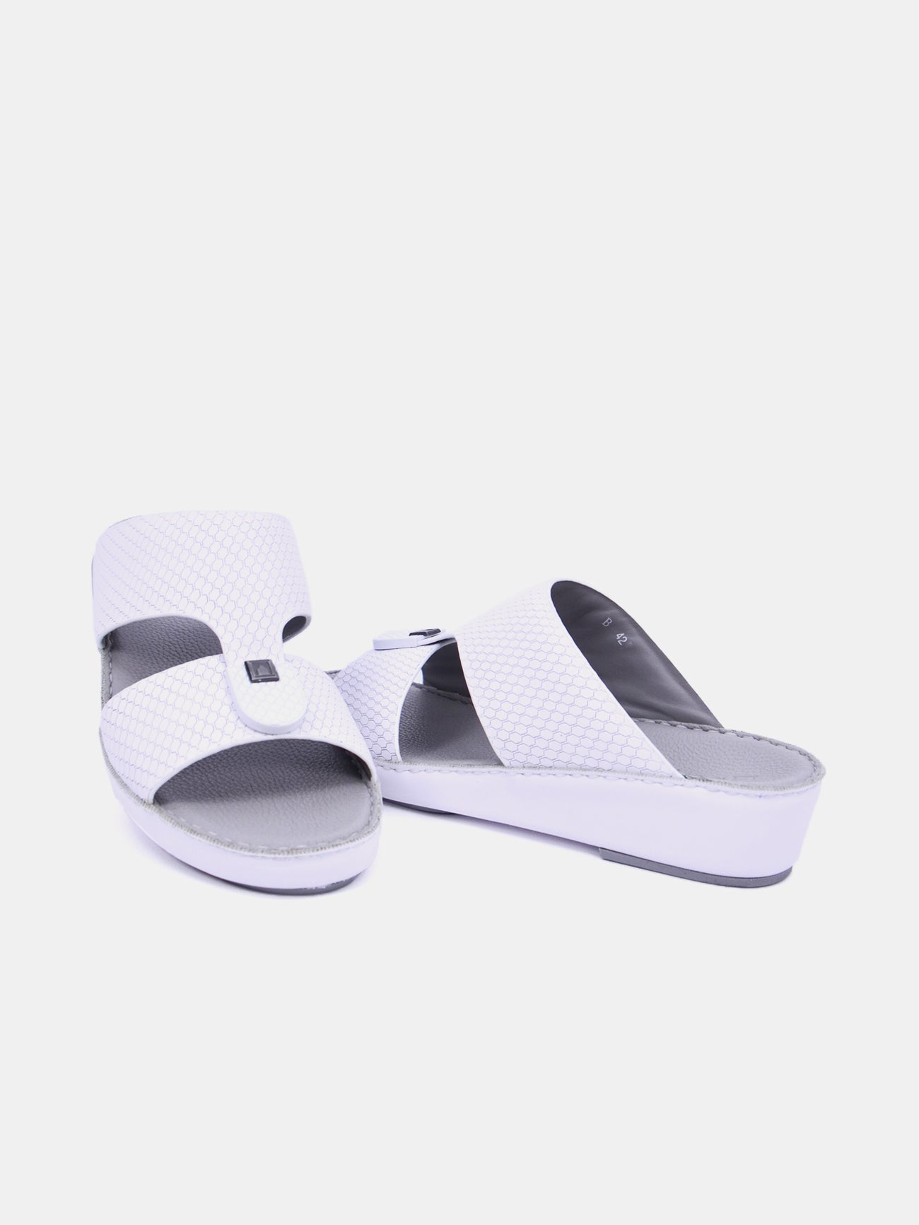 Barjeel Uno Men's Sandals #color_White