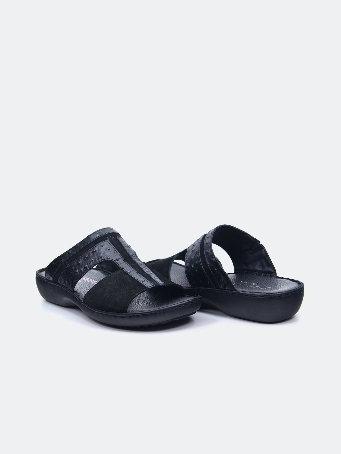 Josef Seibel Men's Slider Sandals #color_Black
