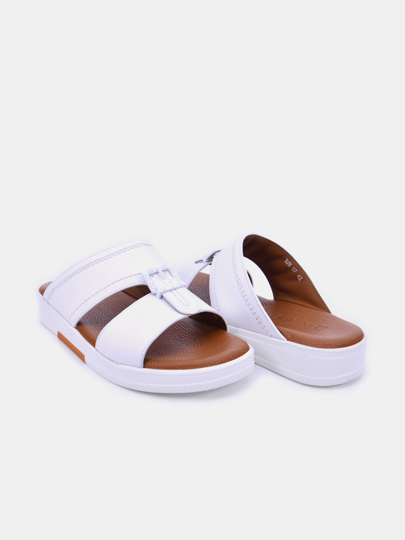 Barjeel Uno BJM 07 Men's Sandals #color_White
