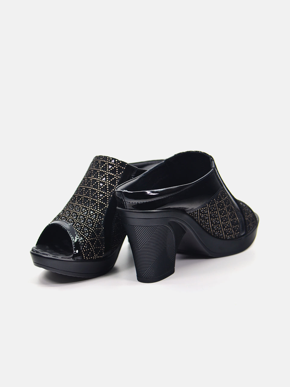 Michelle Morgan 19017-6 Women's Heeled Sandals #color_Black