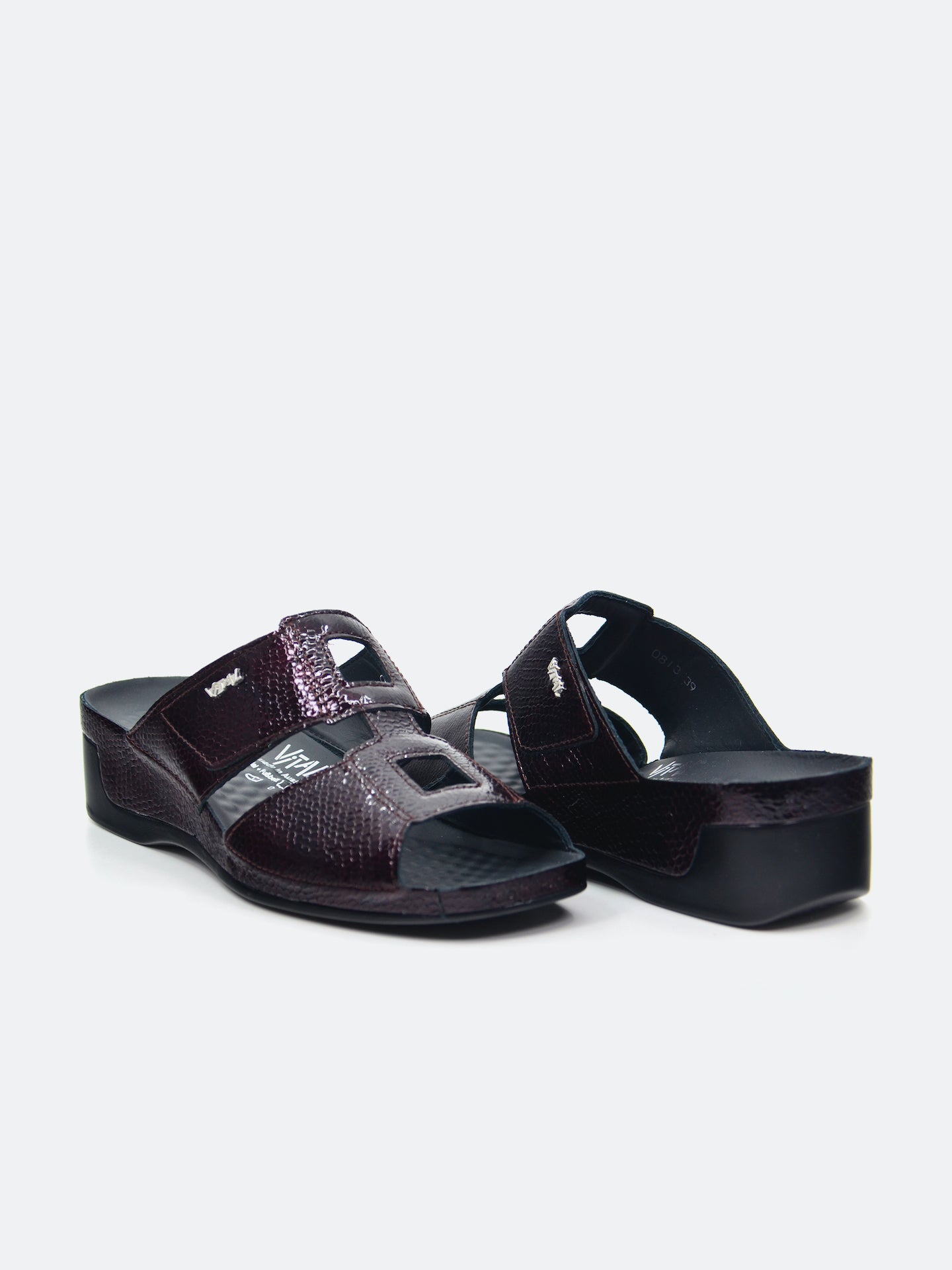 Vital 0813AS Women's Slider Sandals #color_Dark Brown