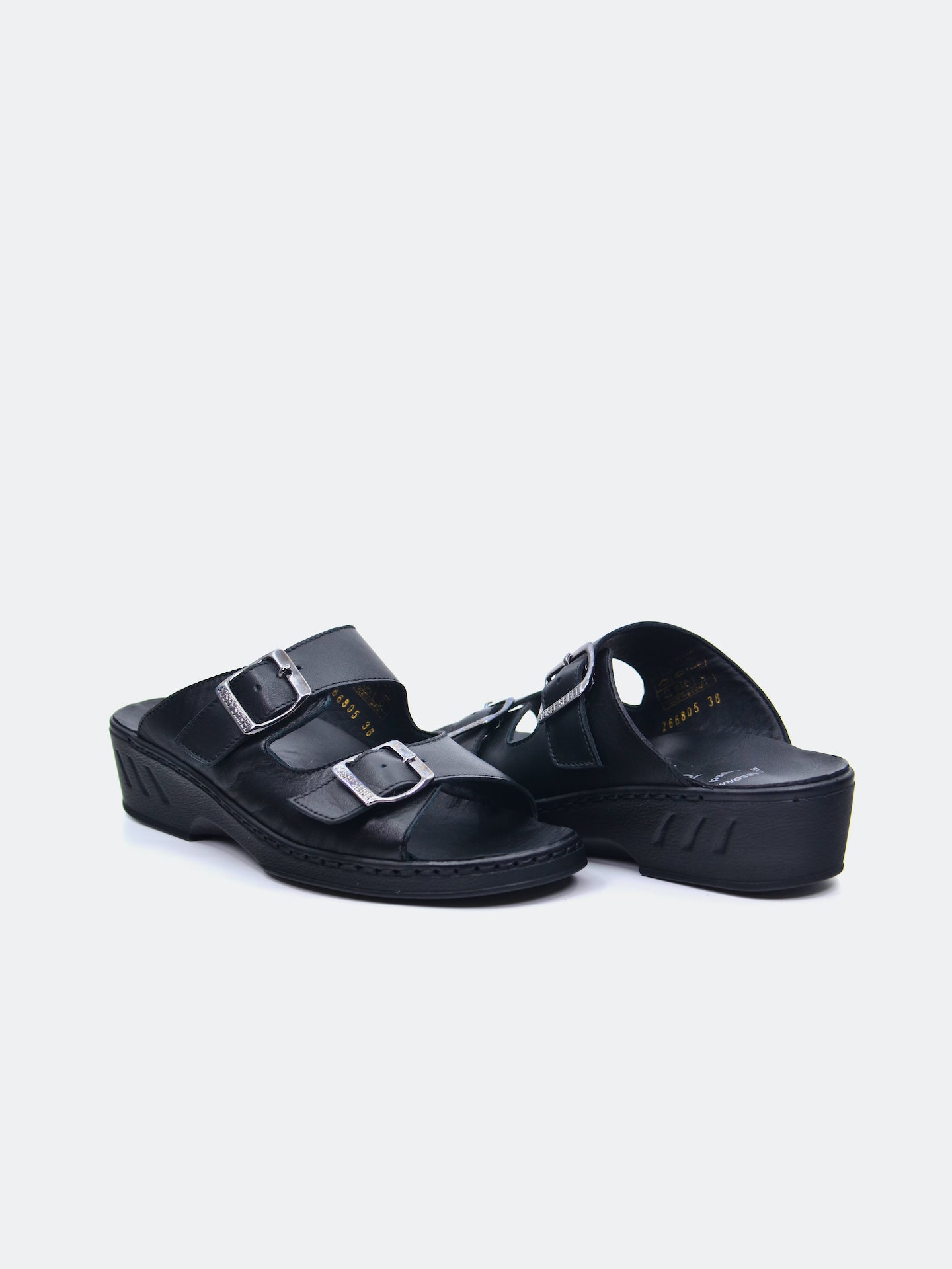 Josef Seibel Women's Flat Sandals #color_Black